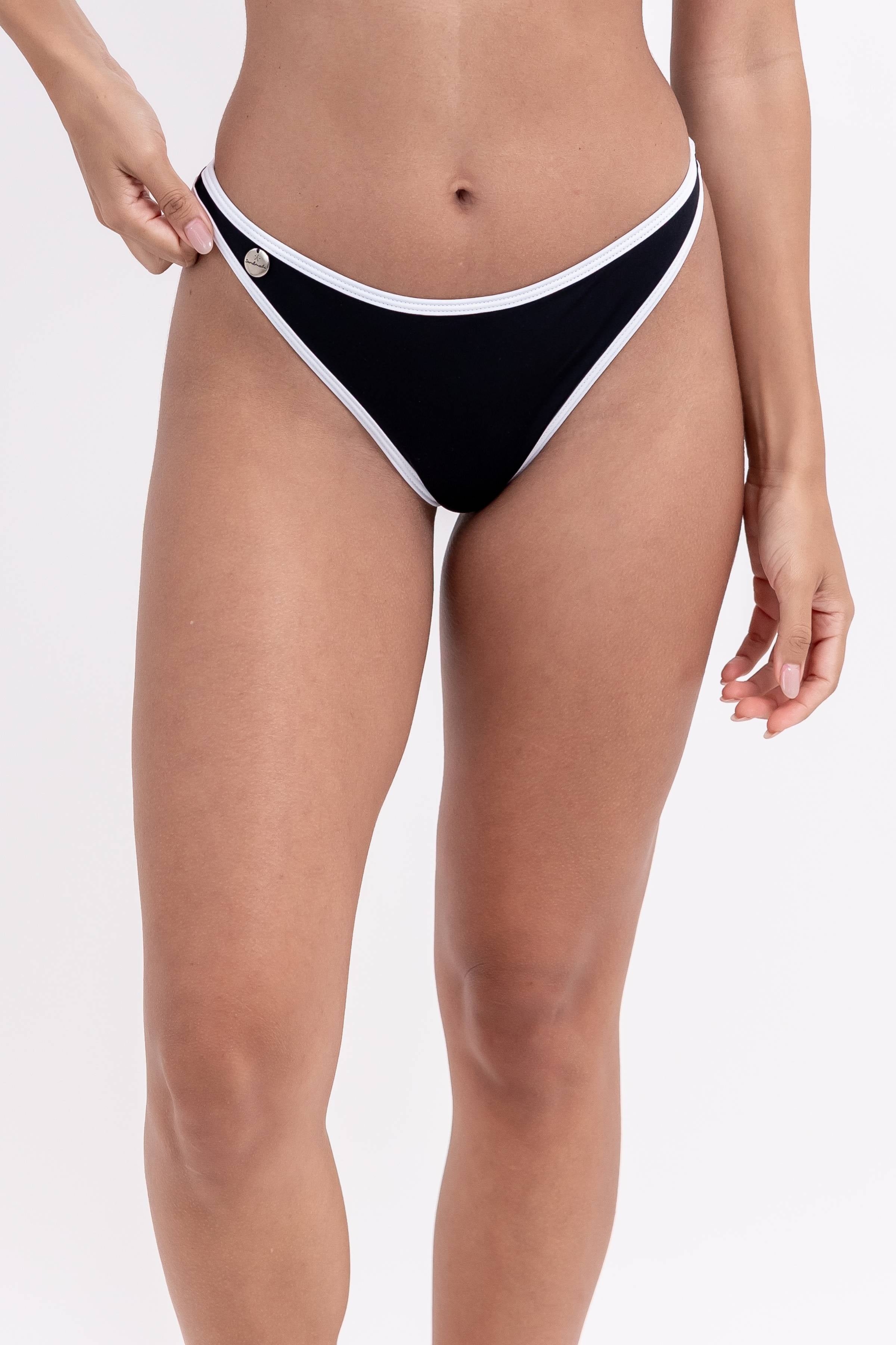 Bottom de Bikini Aceituna con Bies Sandmade