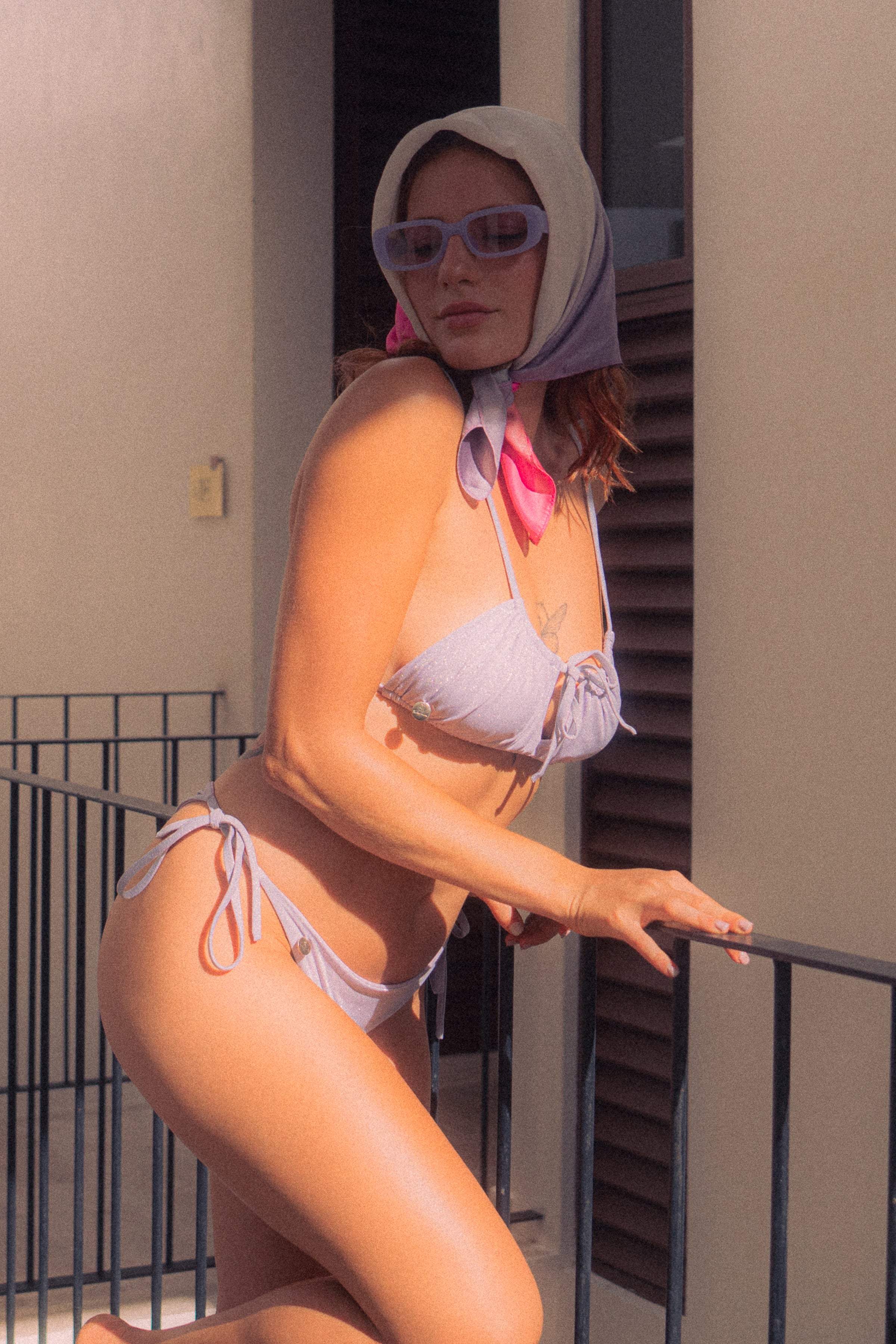 Clara Bikini Top with Glitter "Tropical Shine"