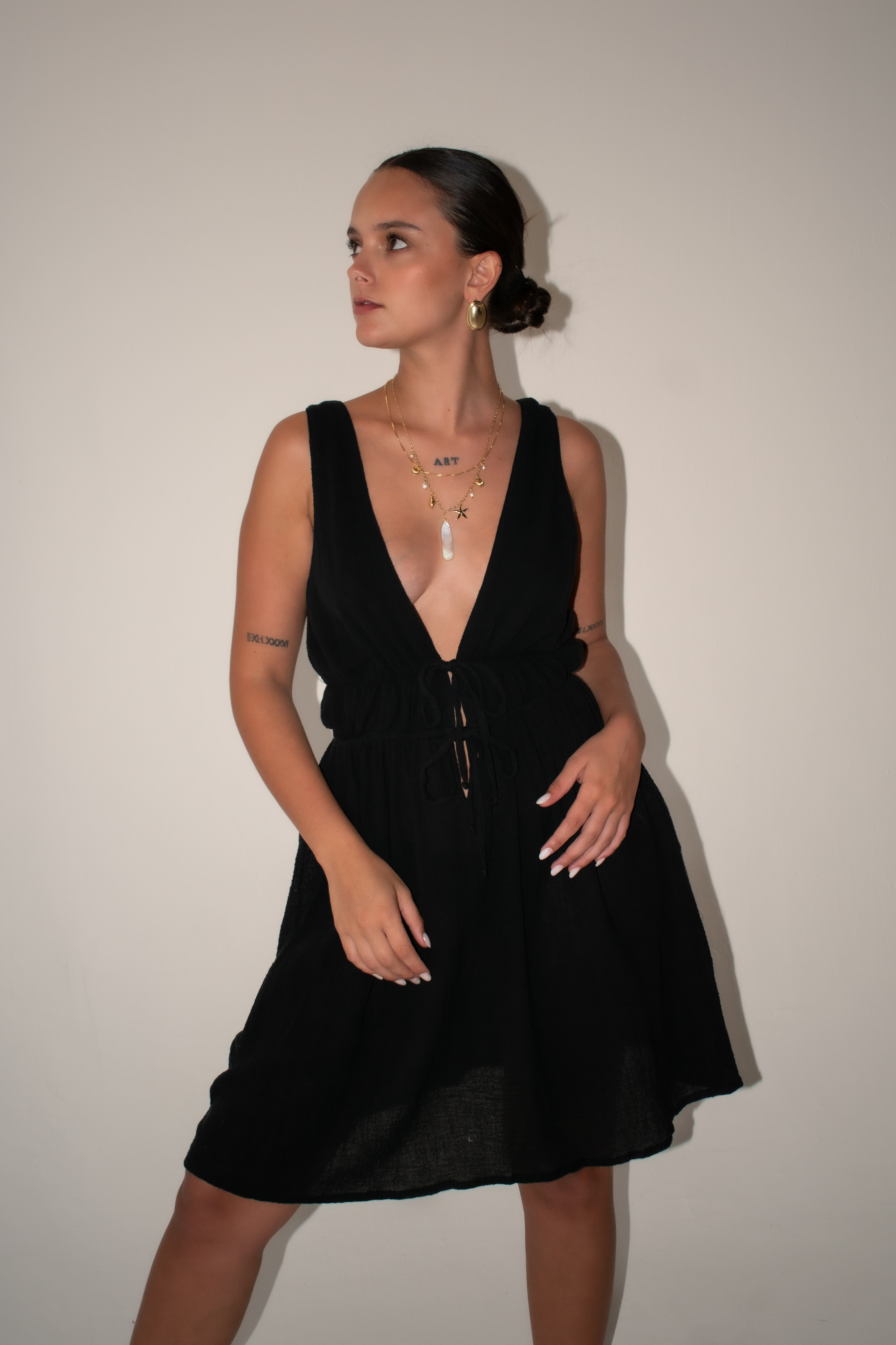 Estela Short Sleeveless Chiffon Dress