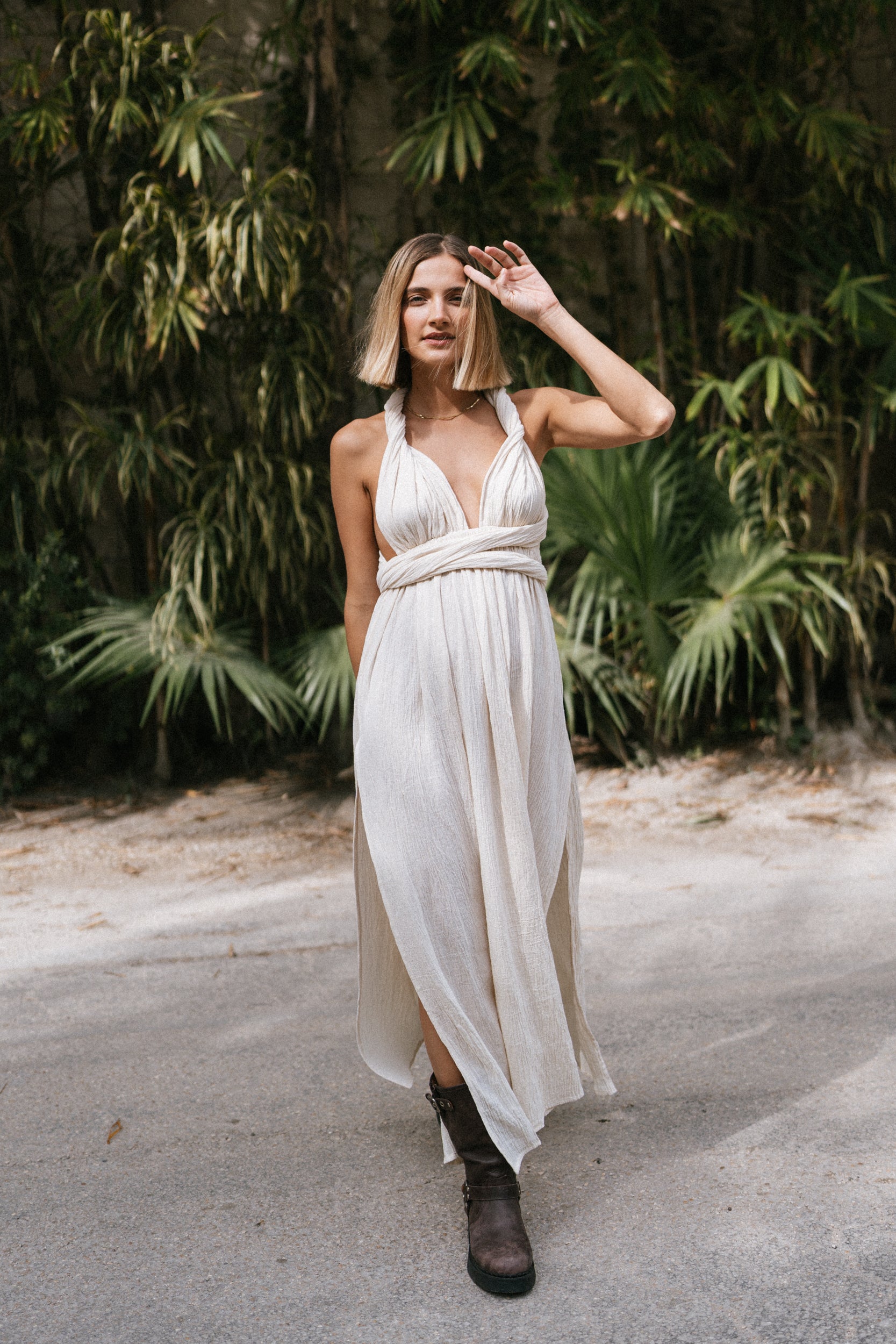 Coba Cotton Dress with Adjustable Straps