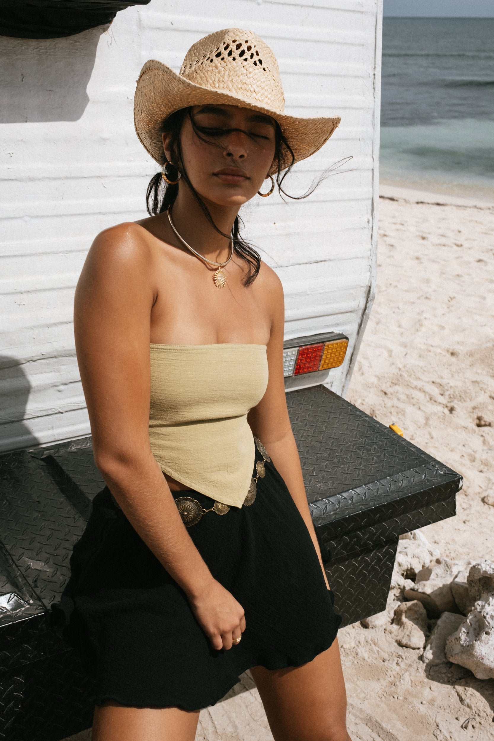 Oriana Short Cotton Skirt