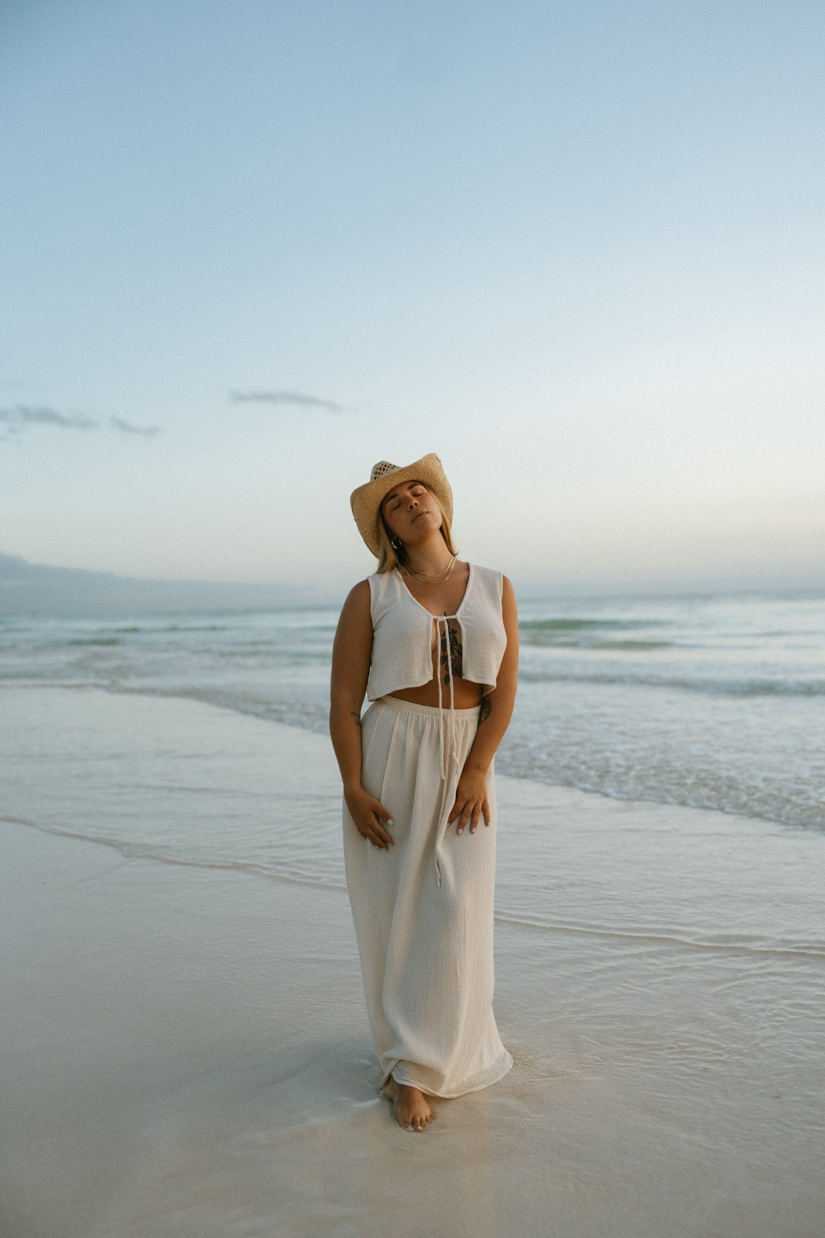 Kiin Long Skirt Set with Positano Cotton Vest