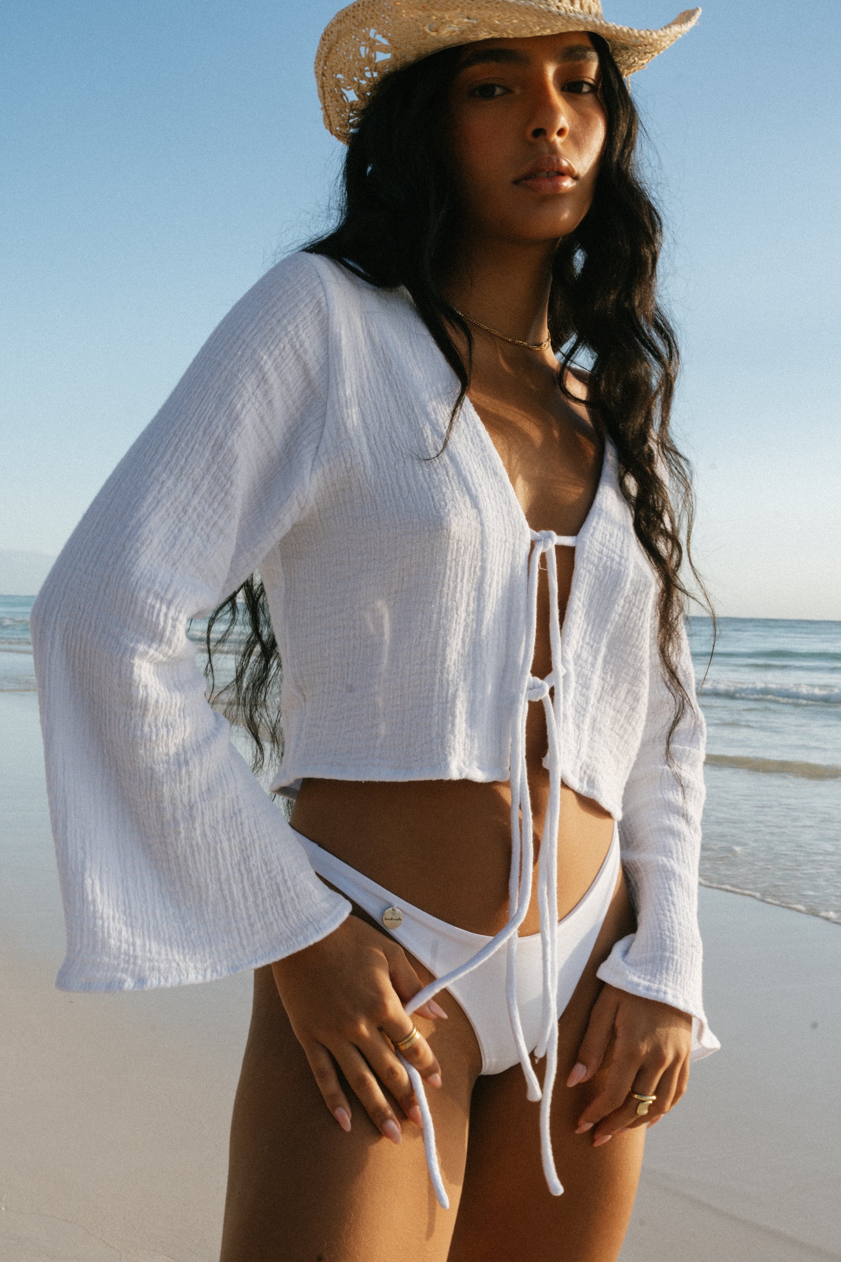 Blusa Atardecer de Algodón con Escote en V