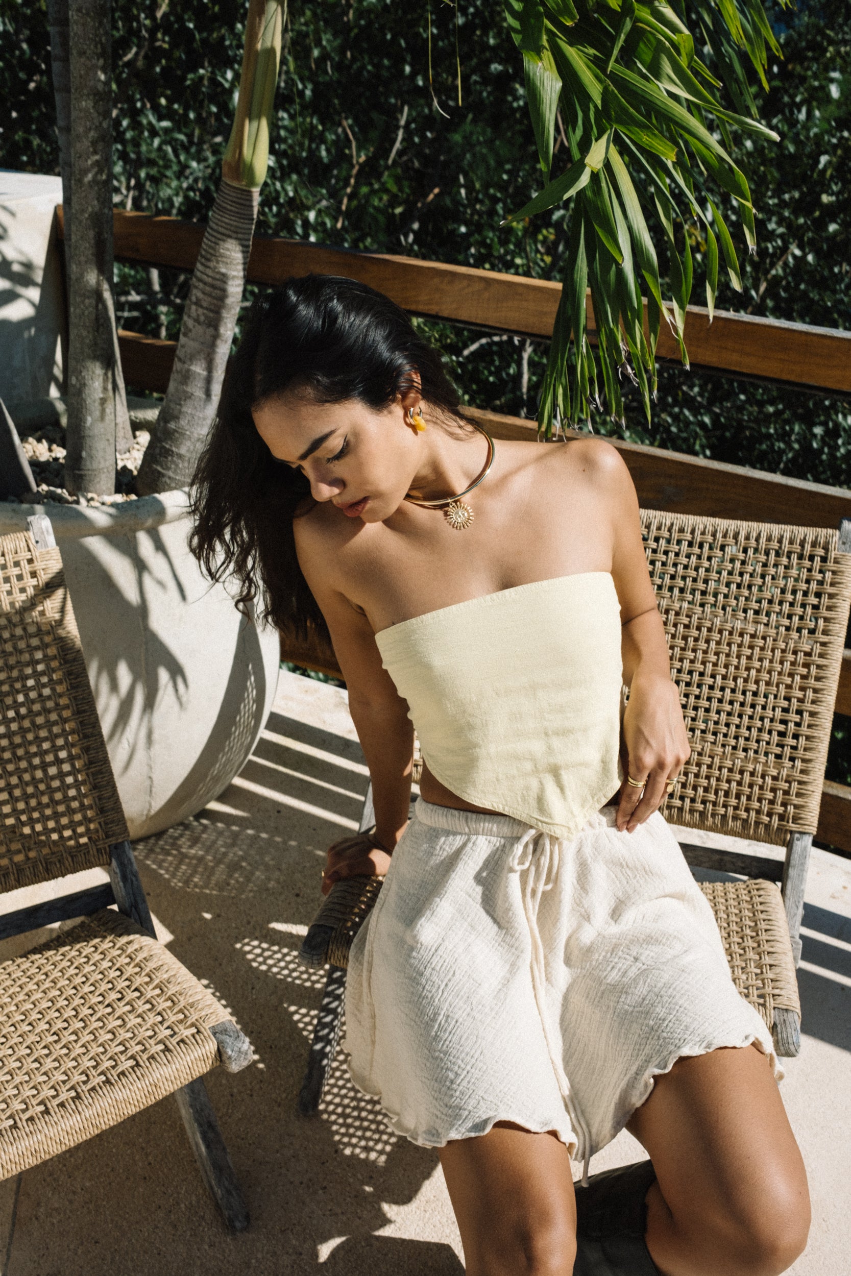 Oriana Short Cotton Skirt