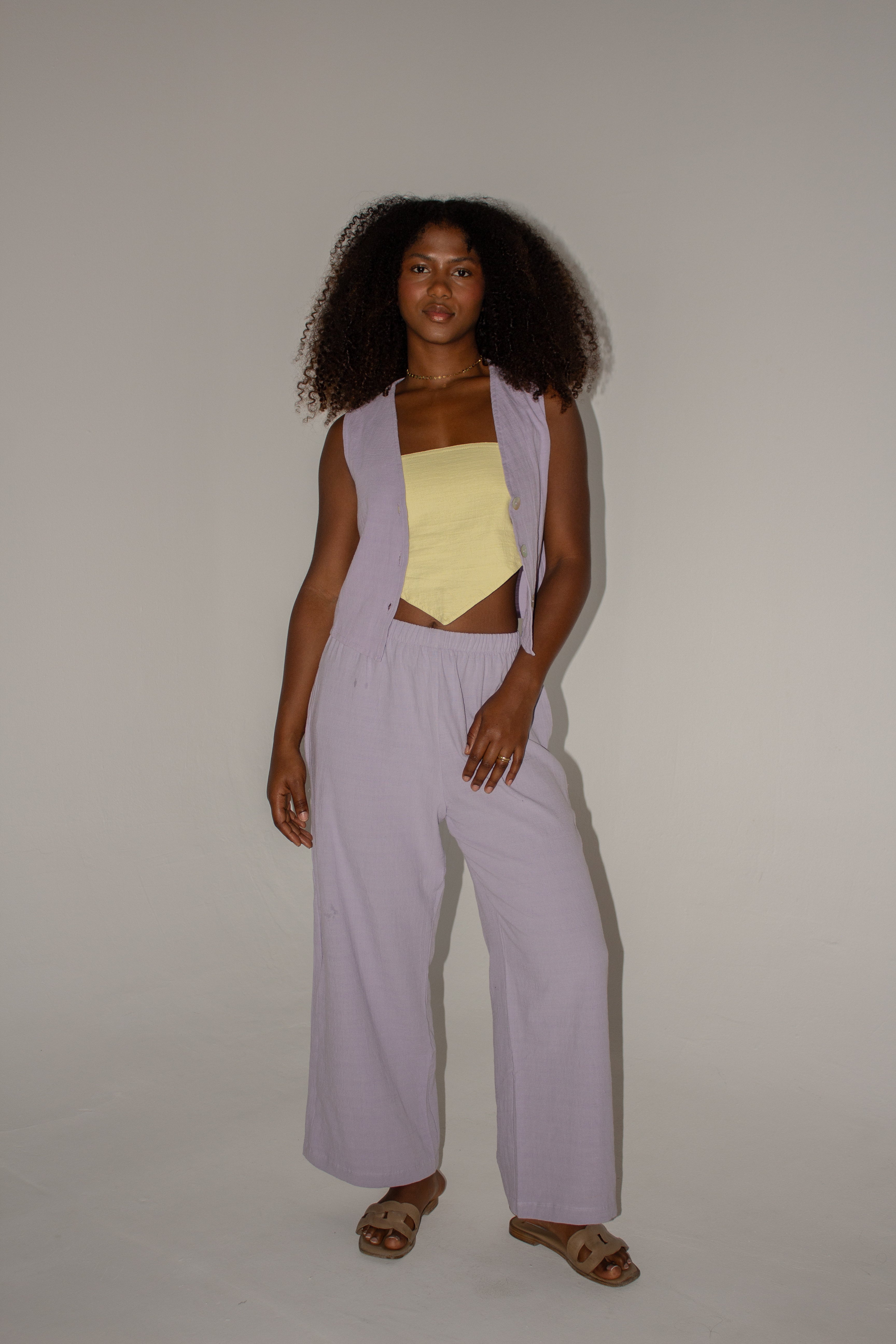 Chaleco Amalfi de Manta Cotton con Botones