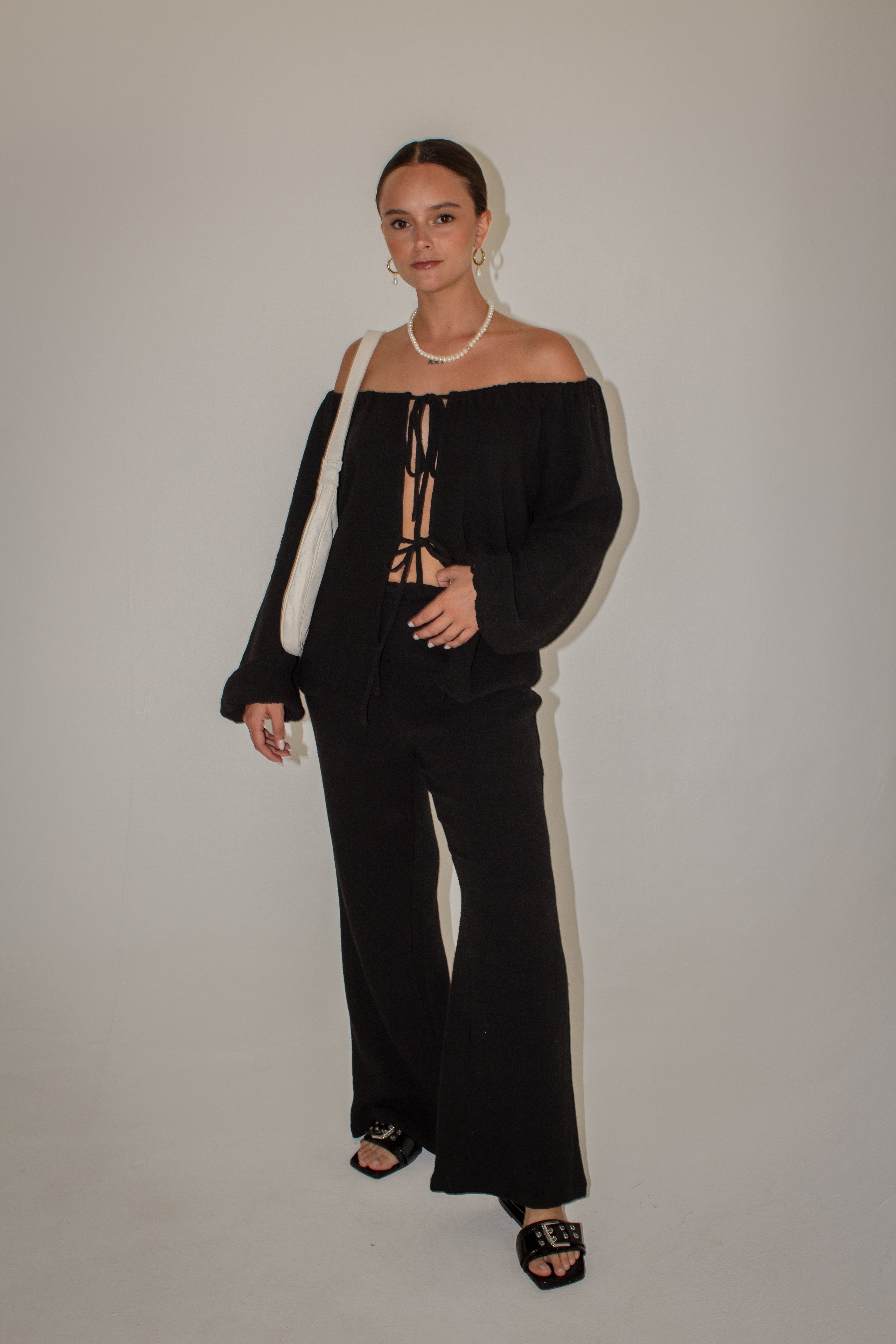 Cotton Dawn Blouse with Cuffs on Sleeves