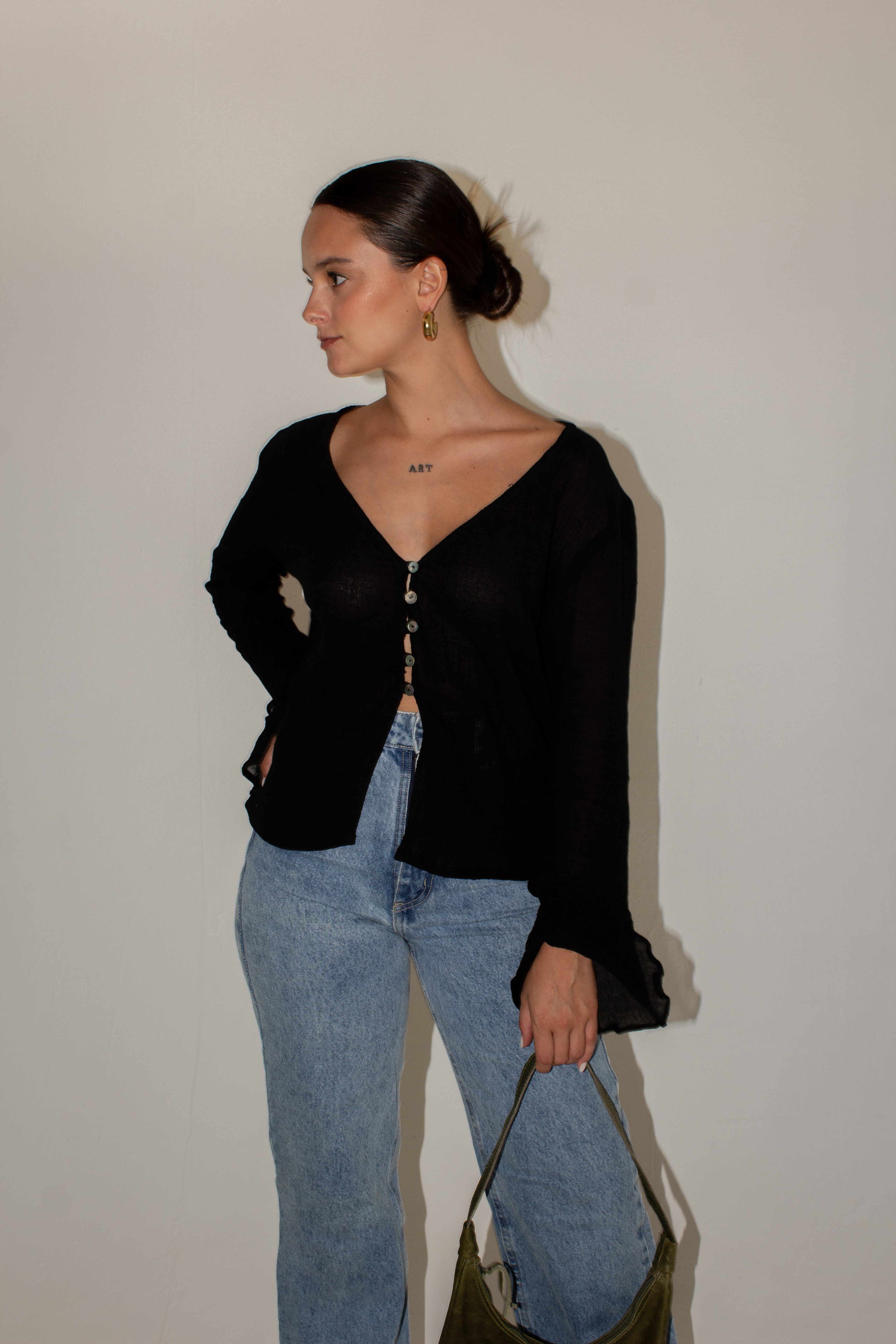 Lucia Chiffon Blouse with Loose Sleeves