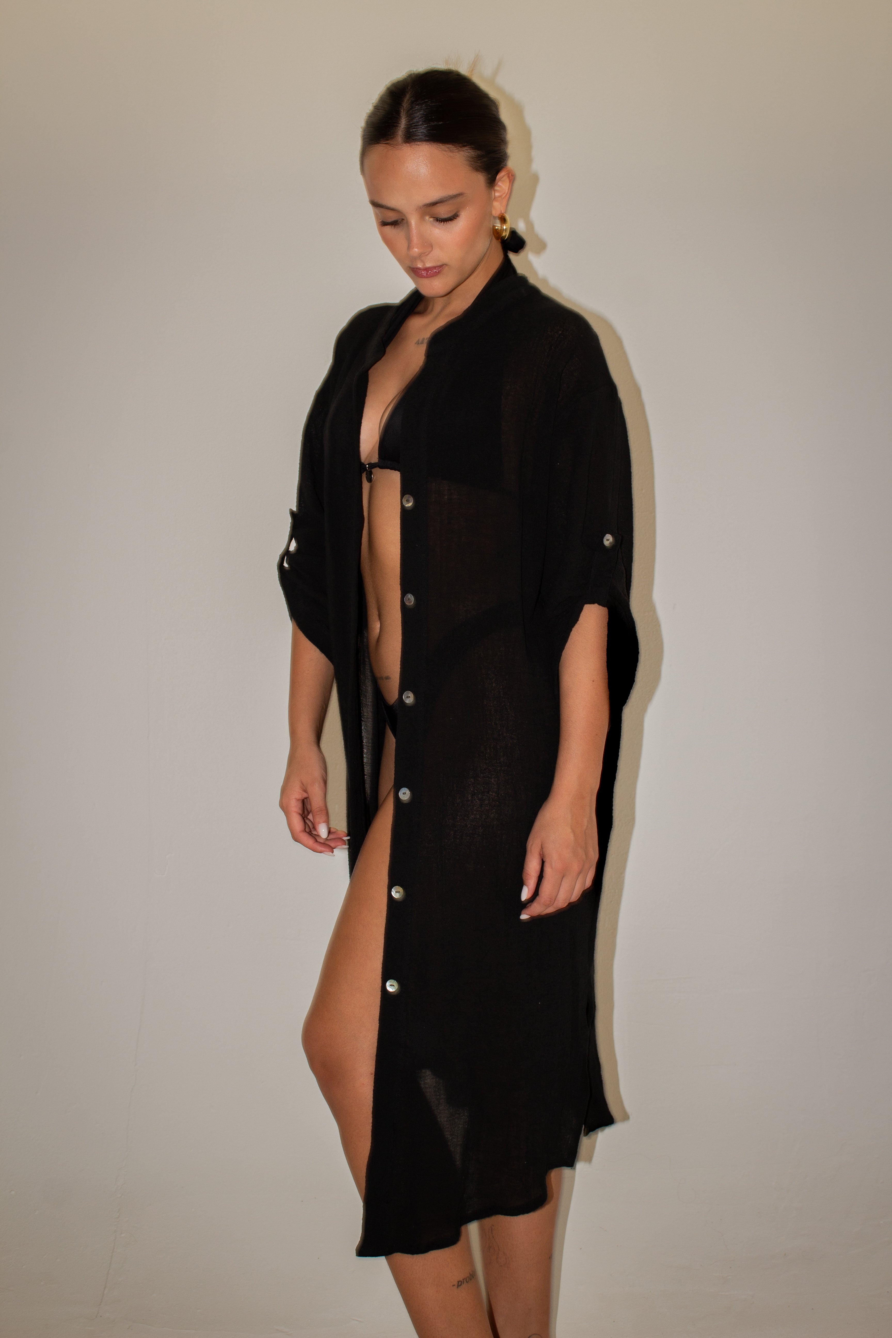 Long Chiffon Capri Shirt