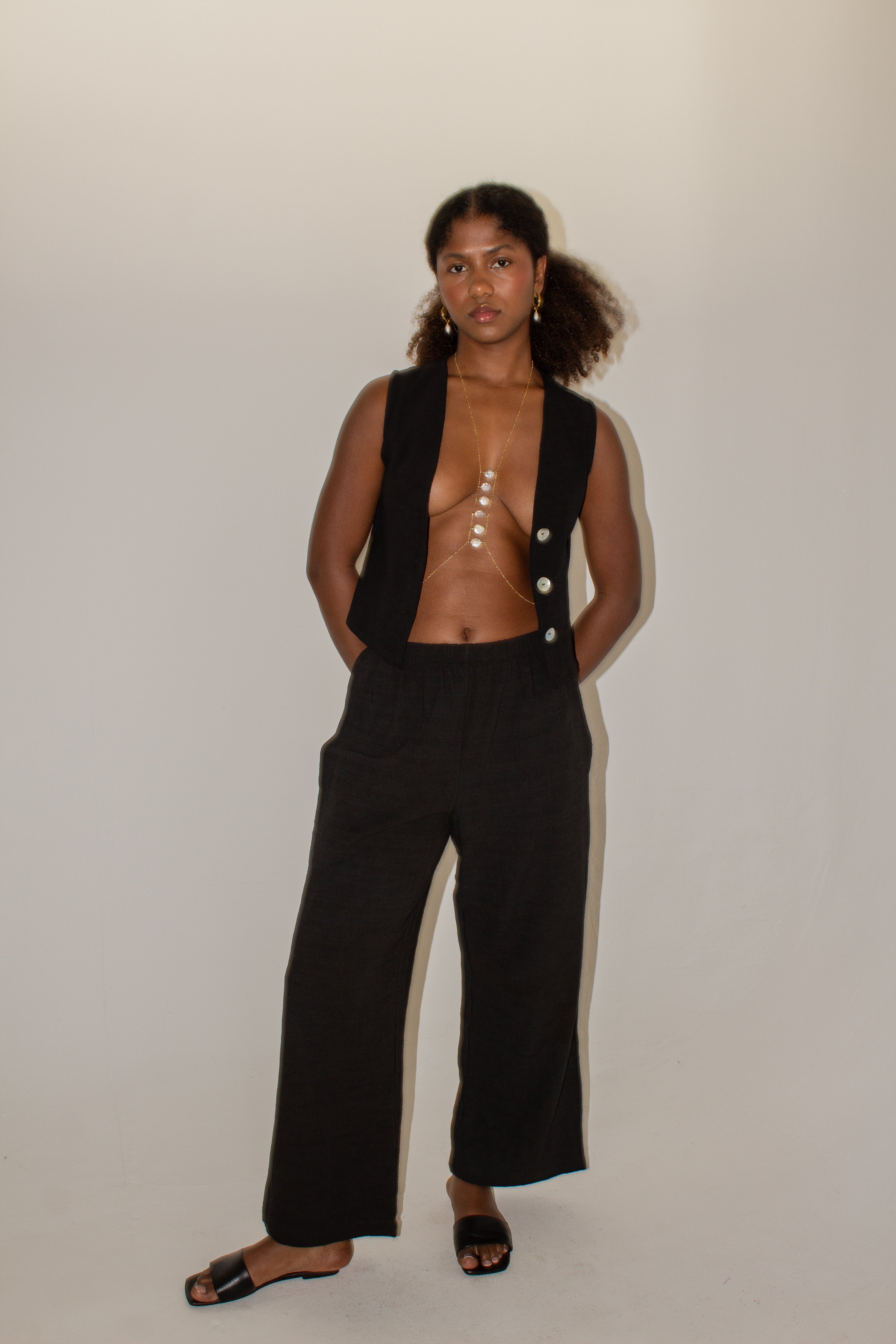 Pantalón Serena de Lino Holgado