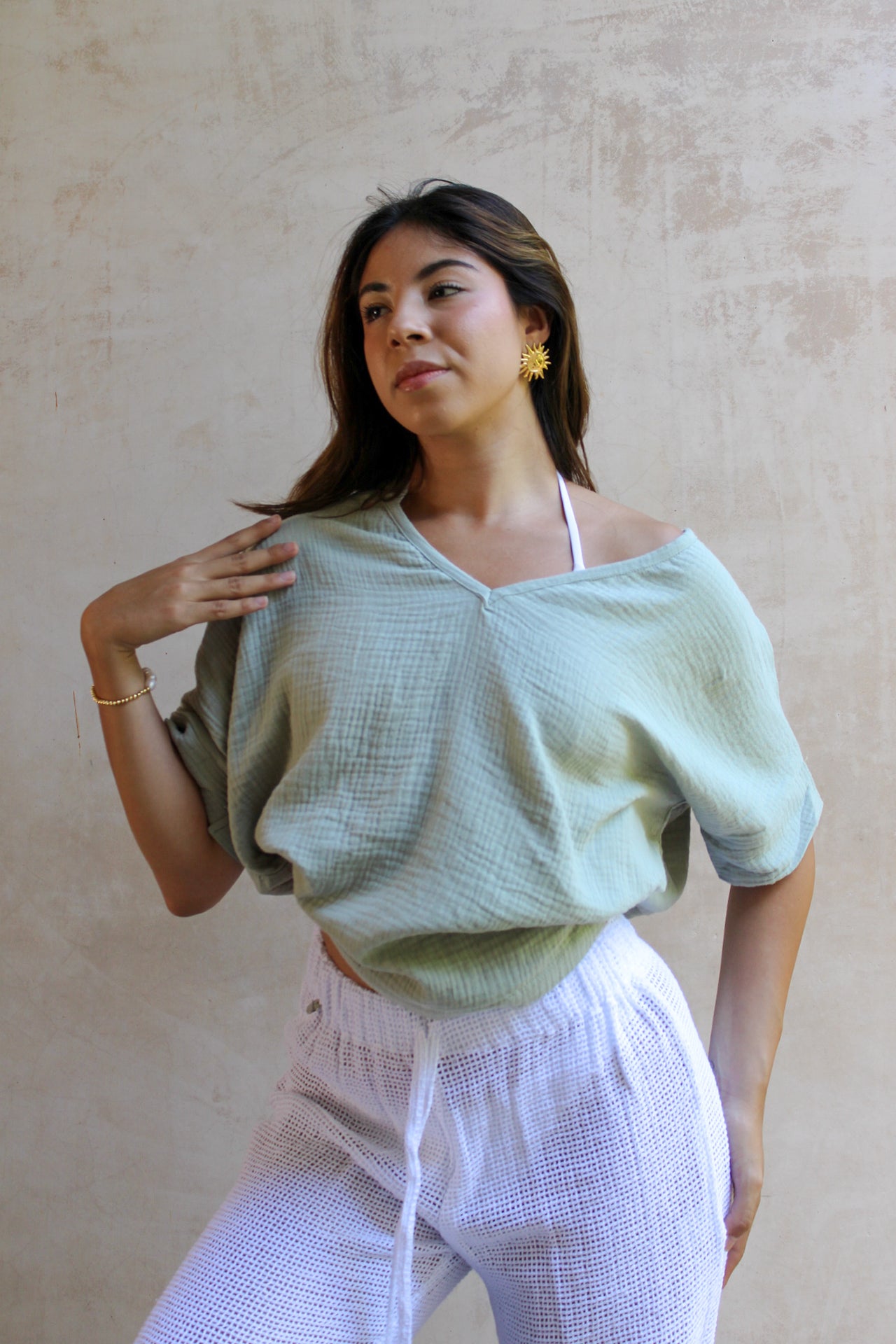 Lara Bambilina Blouse with V-Neckline