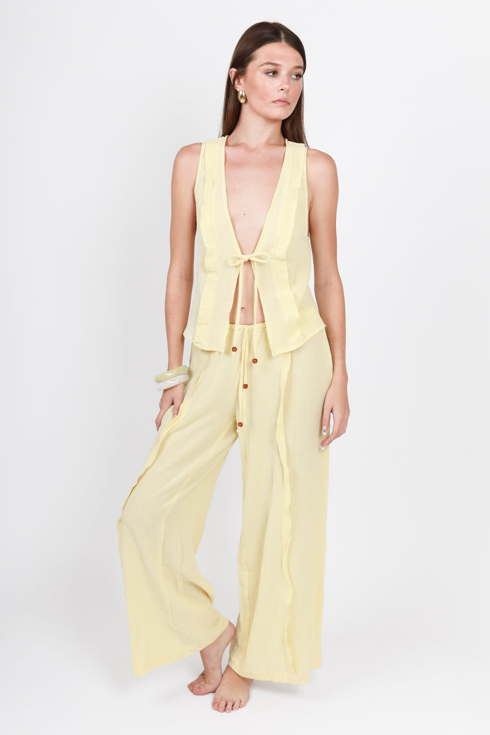 Pantalón Lluvia con olanes al frente