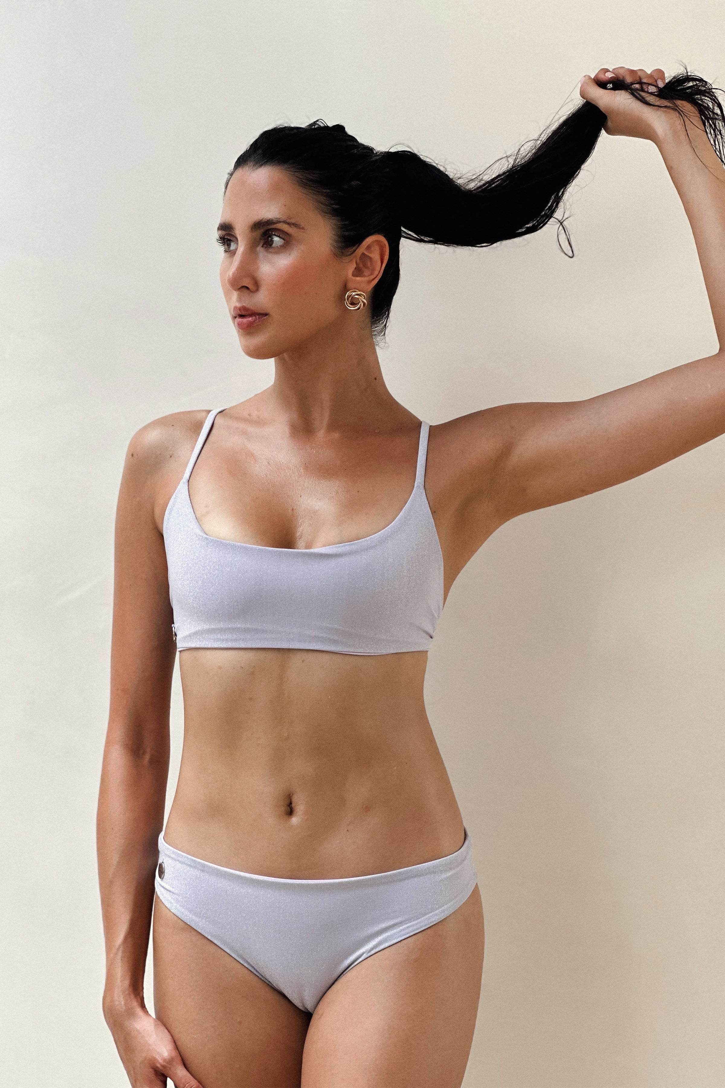 Clarissa Bikini Bottom with Glitter "Tropical Shine"