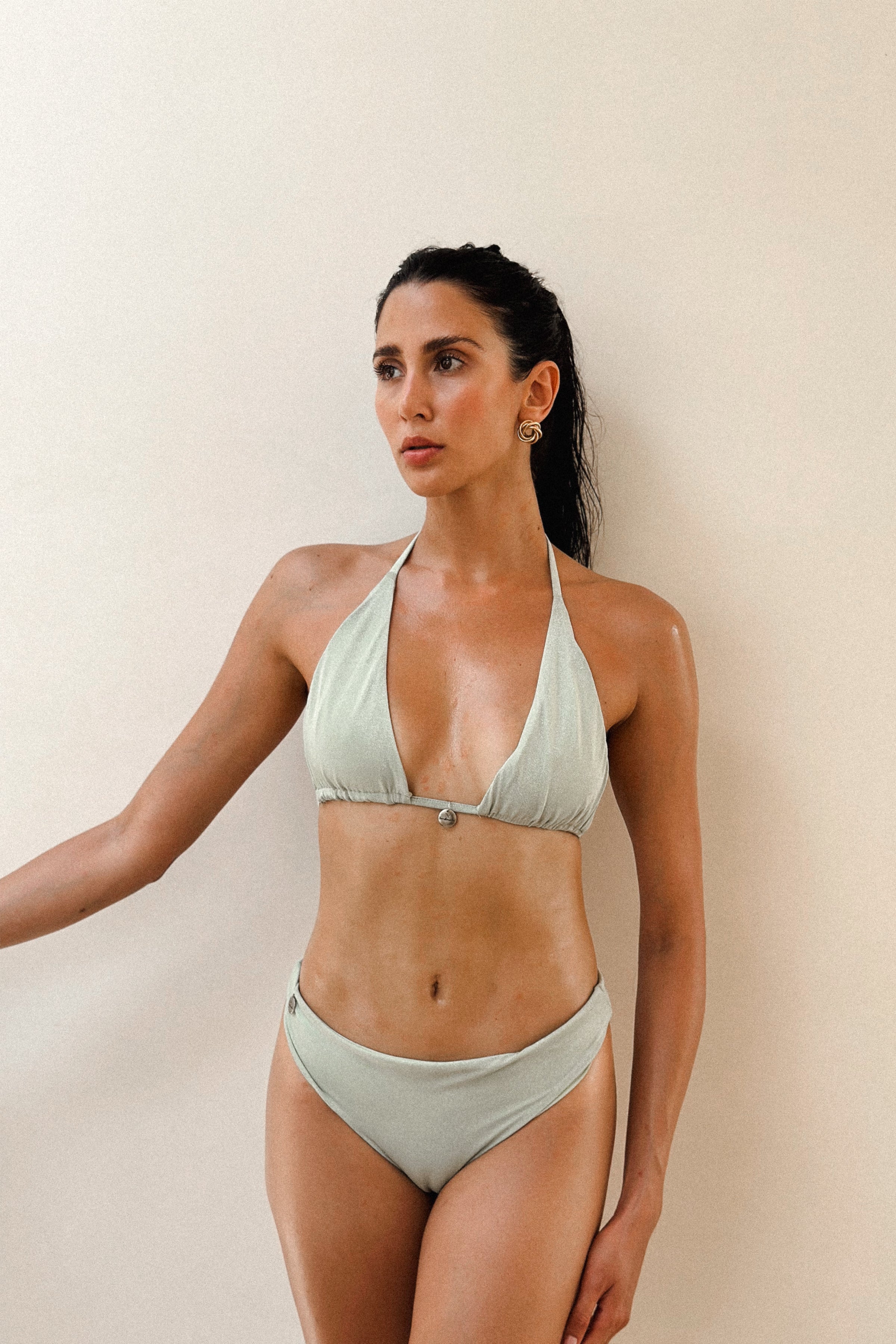 Clarissa Bikini Bottom with Glitter "Tropical Shine"