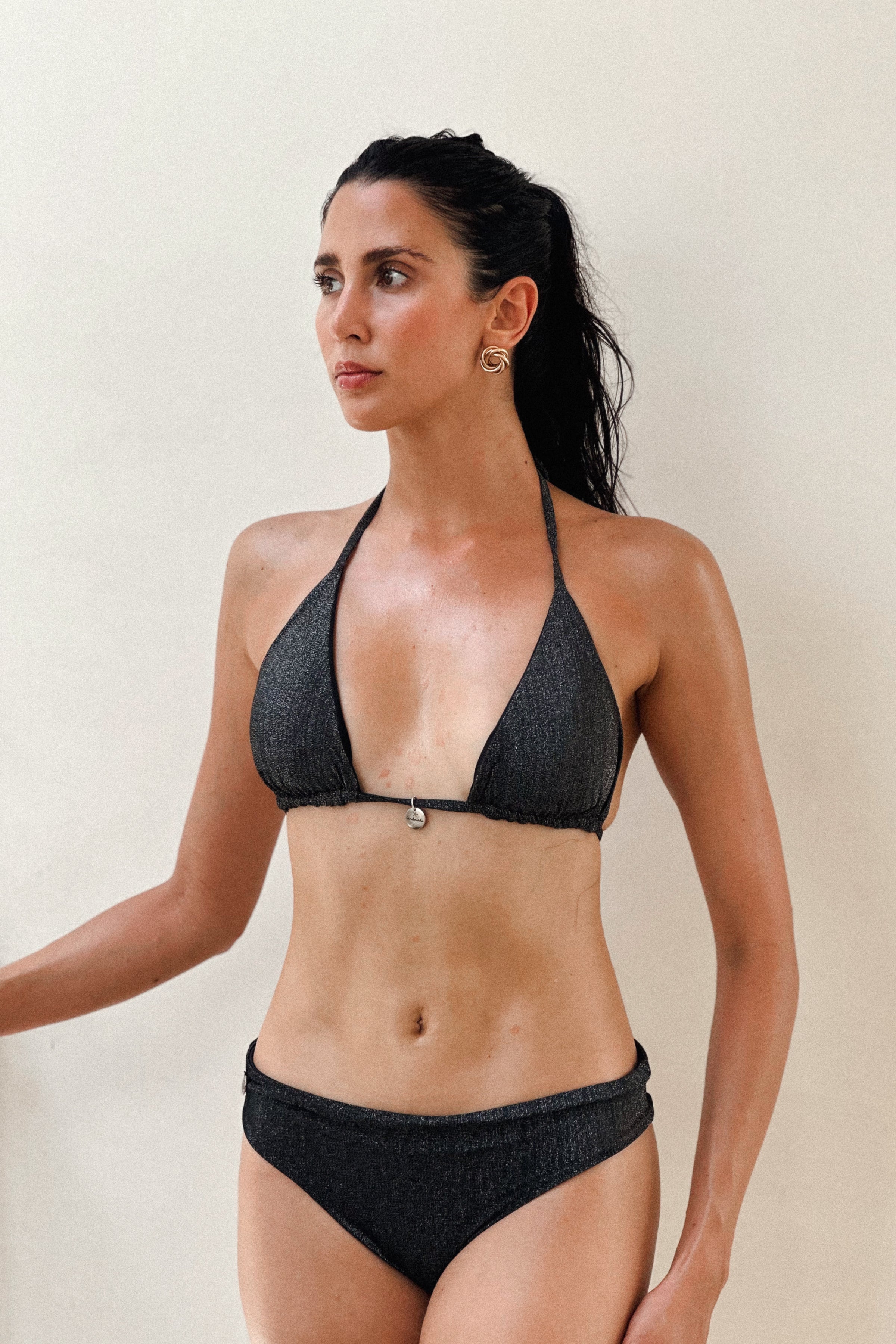 Clarissa Bikini Bottom with Glitter "Tropical Shine"