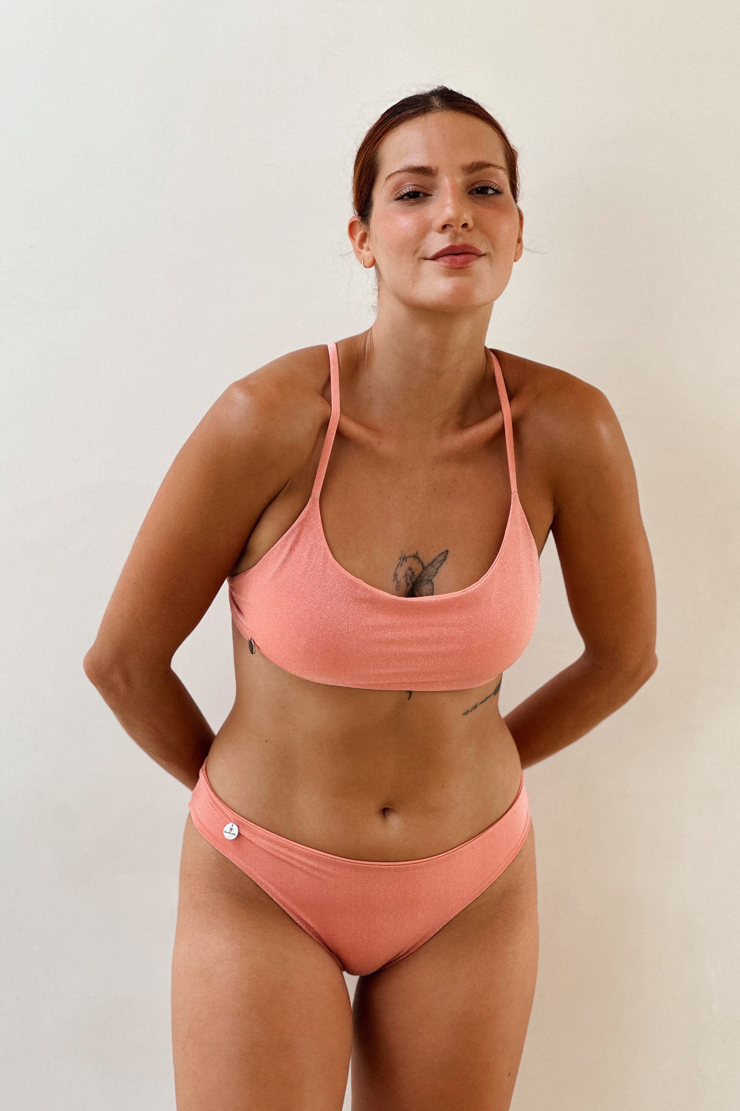 Grace Bikini Bottom with Glitter "Tropical Shine"