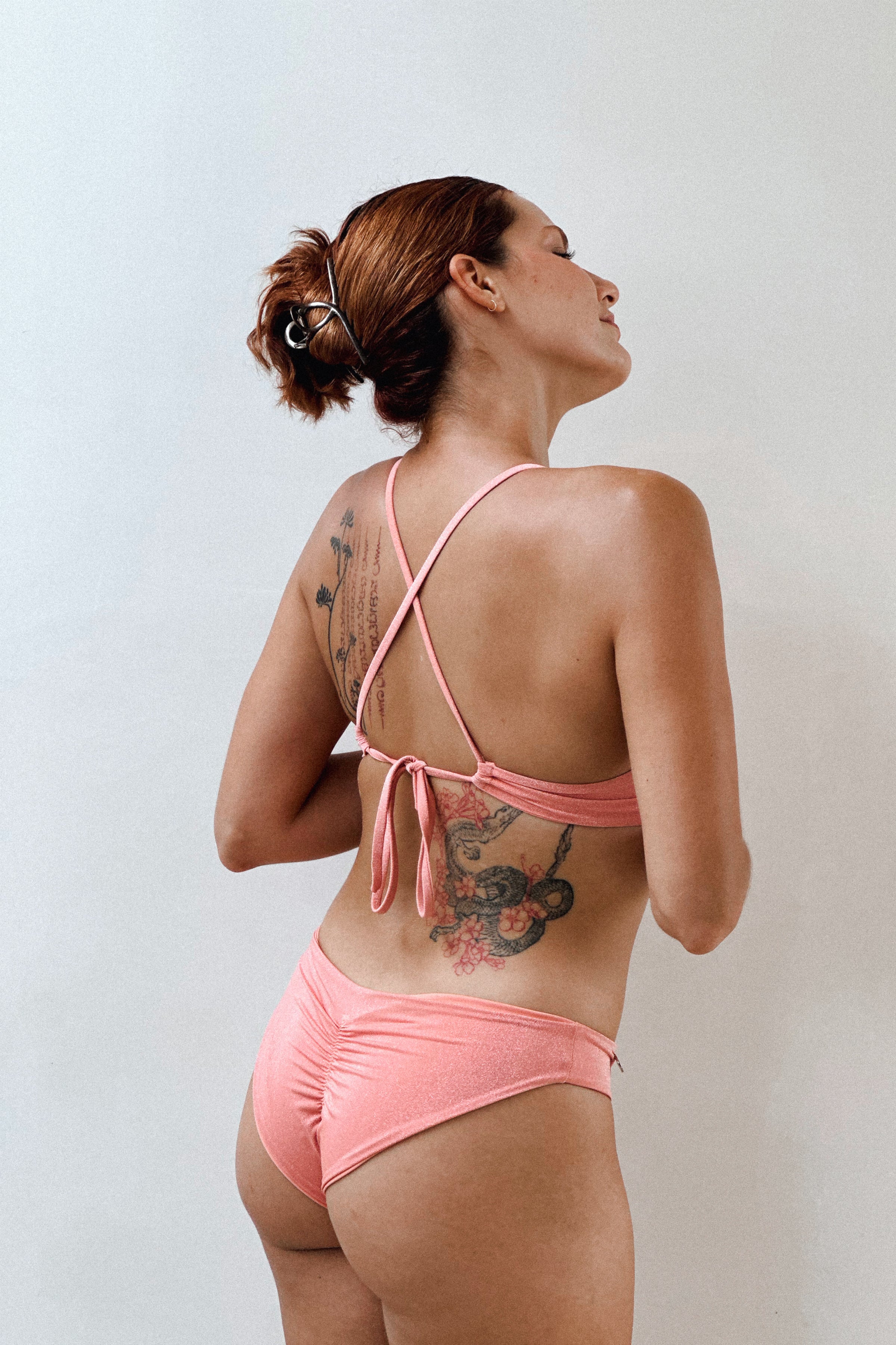 Grace Bikini Bottom with Glitter "Tropical Shine"