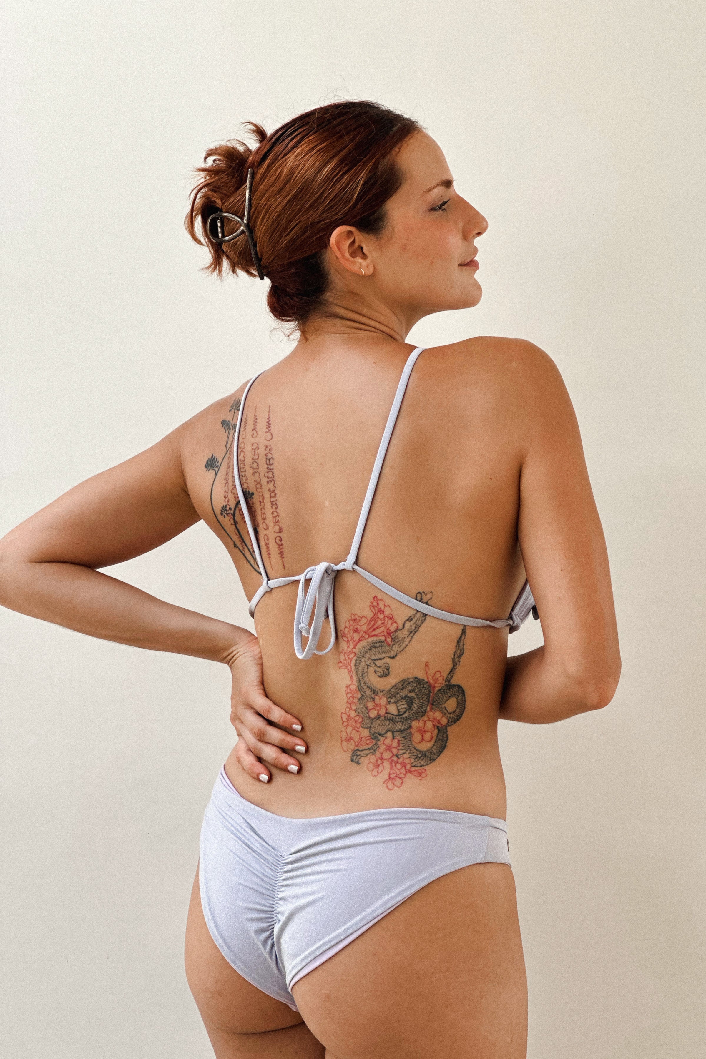 Grace Bikini Bottom with Glitter "Tropical Shine"