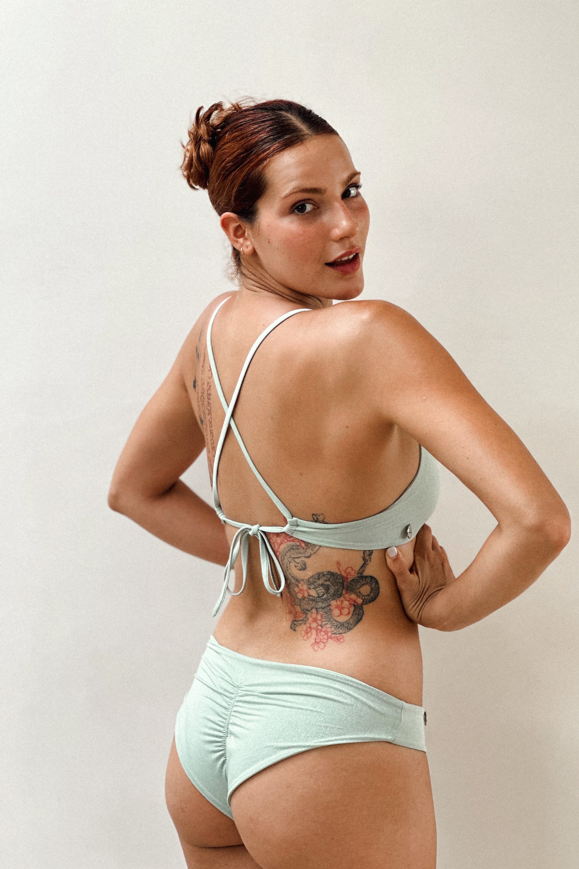 Grace Bikini Bottom with Glitter "Tropical Shine"