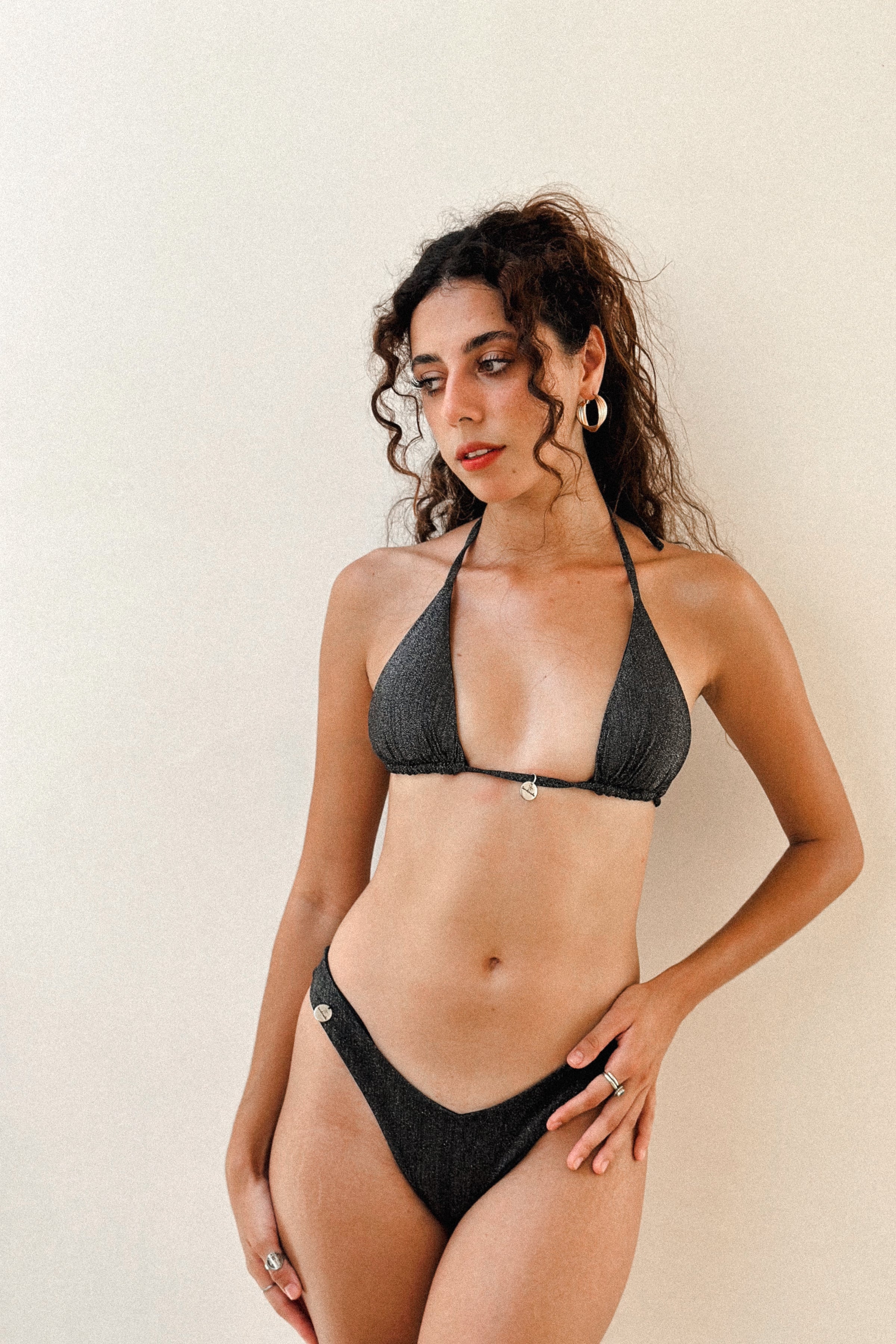 Vianca Bikini Bottom with Glitter "Tropical Shine"