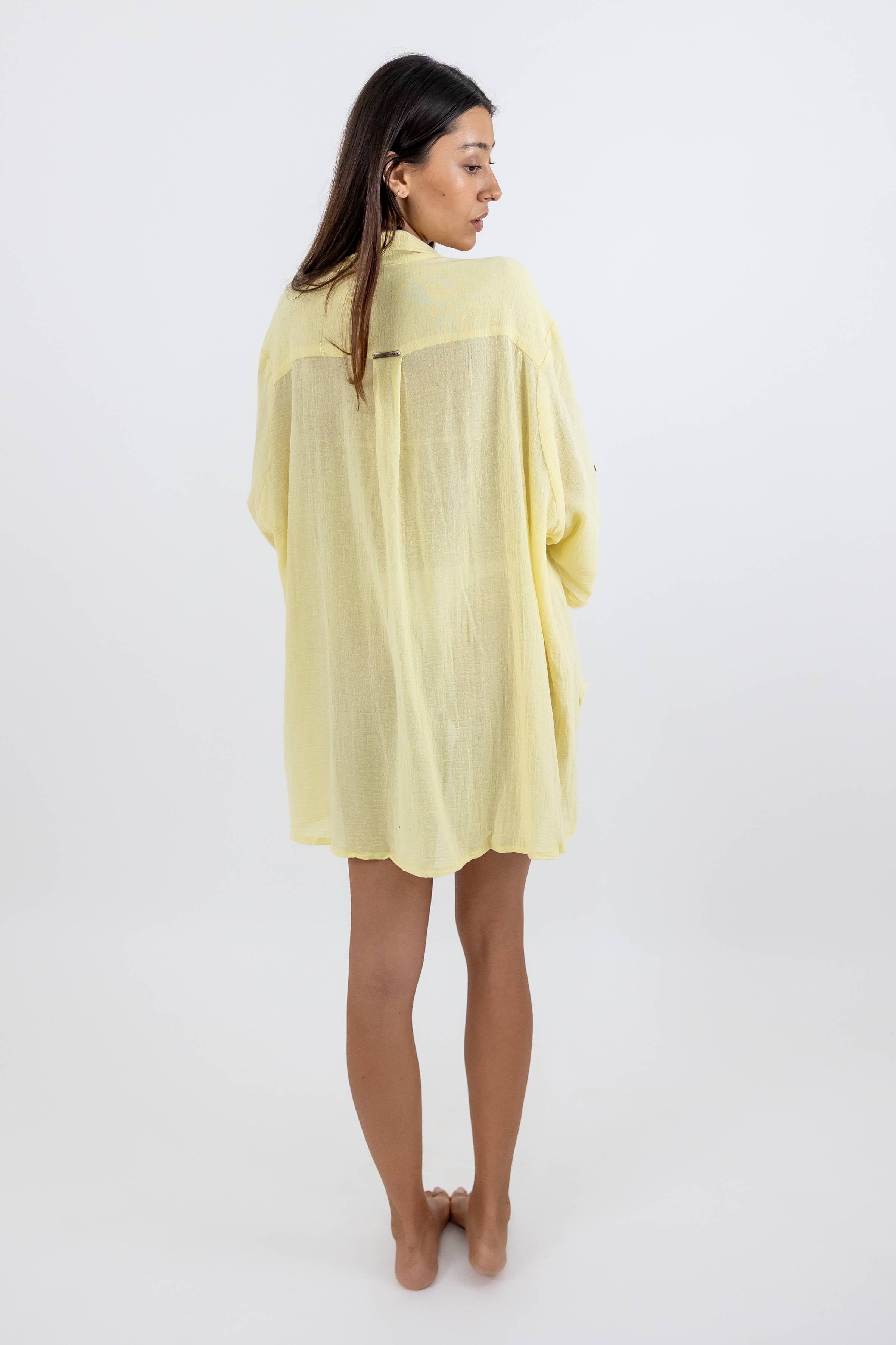 Camisa Gala de Gasa Estilo Oversize