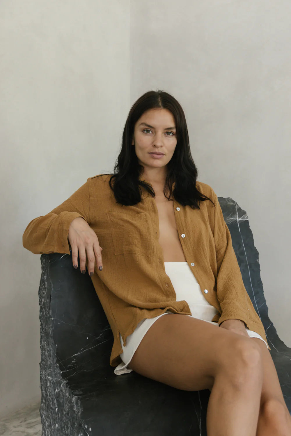 Camisa Iris de Gasa Estilo Regular