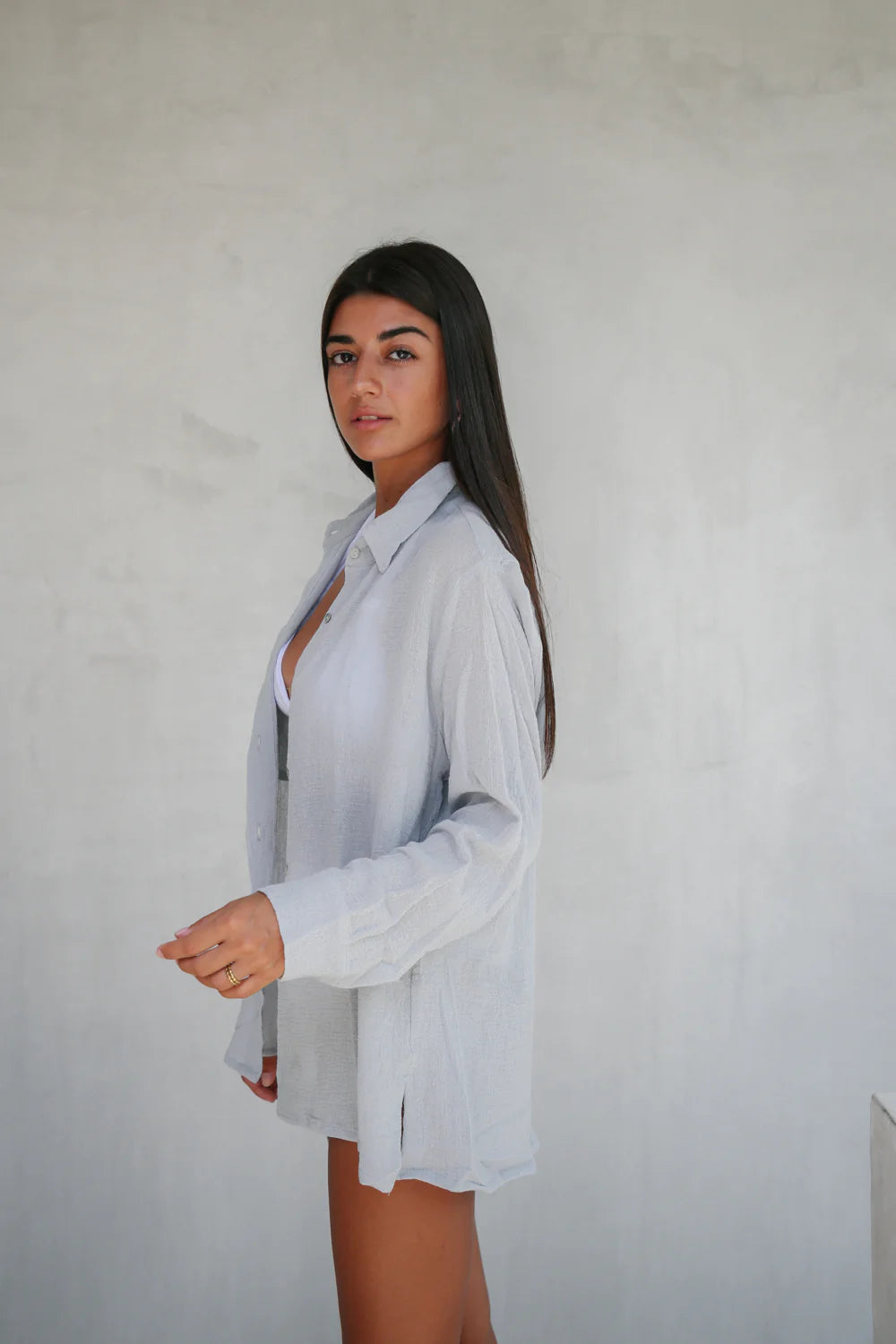 Camisa Iris de Gasa Estilo Regular