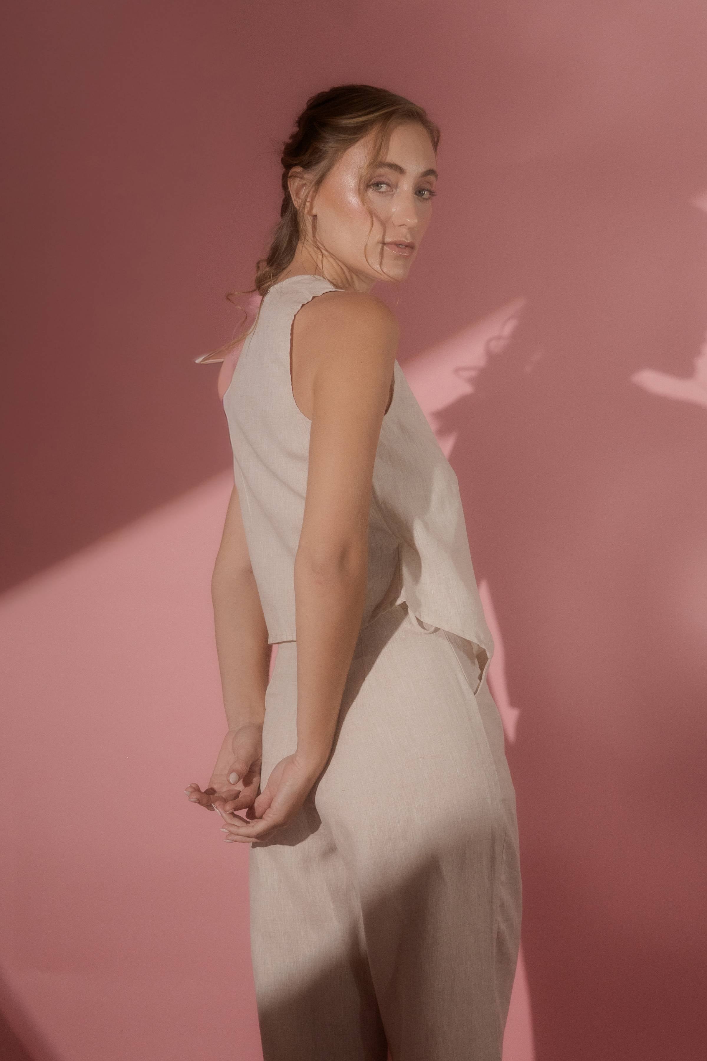 Chaleco Ilusión de Lino Ajustable Sandmade