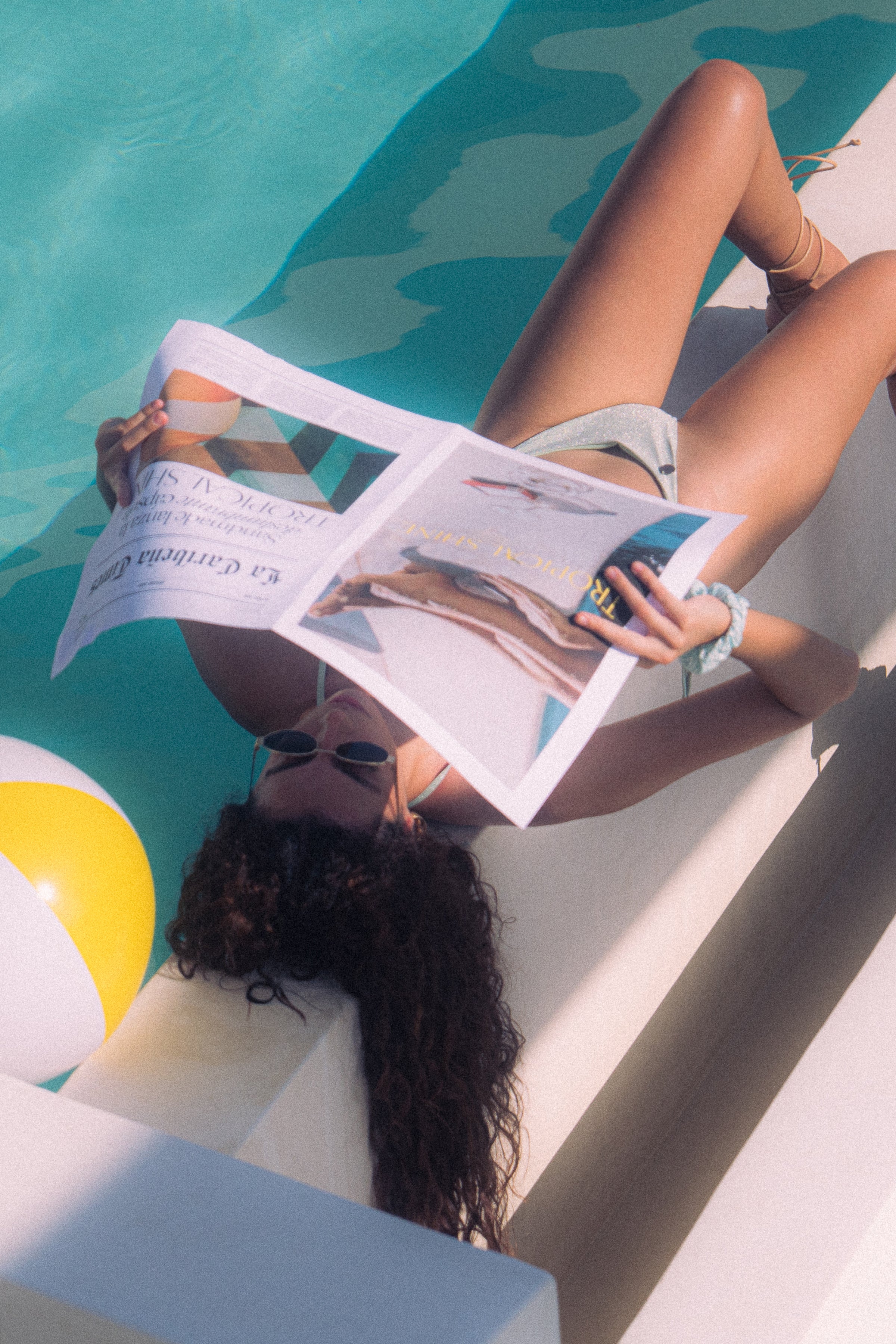 Vianca Bikini Bottom with Glitter "Tropical Shine"