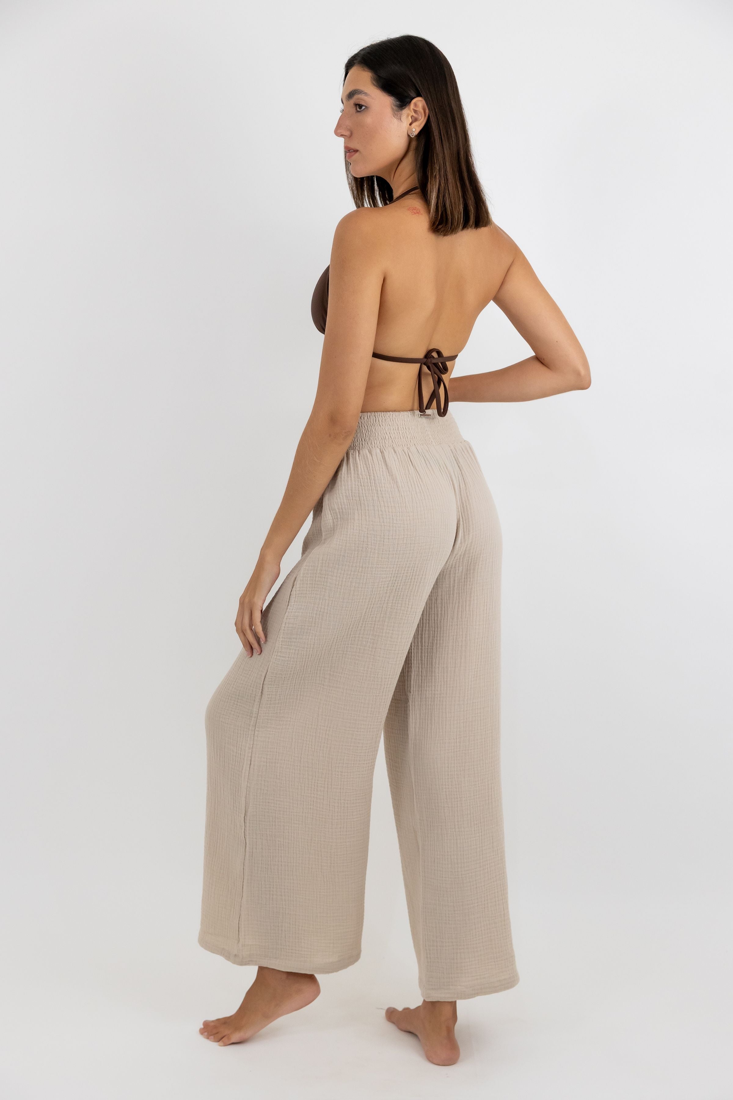 Pantalon Mara de Baby Cotton Largo Tiro Alto