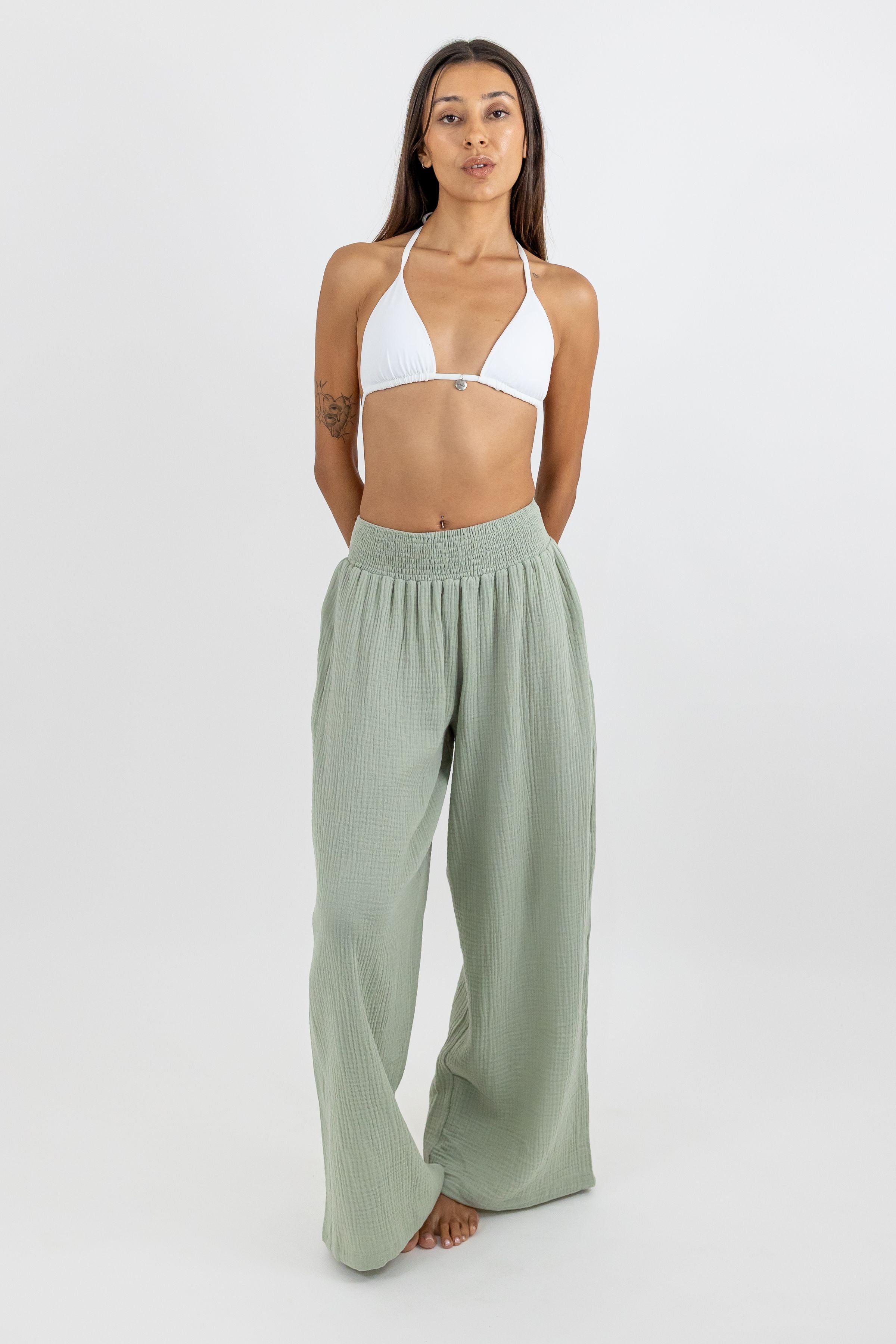 Mara de Bambilina High-Waisted Long Pants