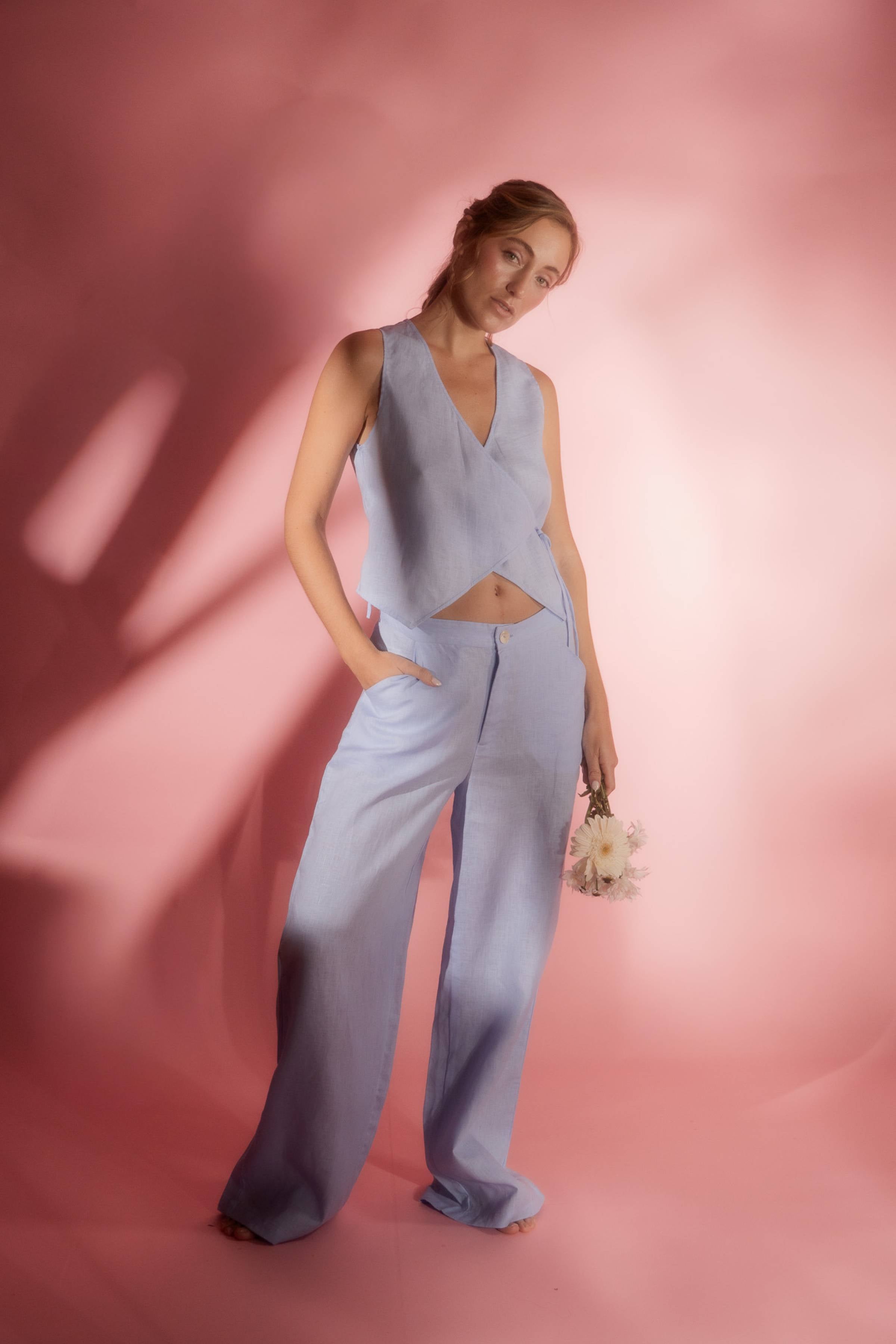 Pantalón Secreto de Lino Corte Sastre Sandmade