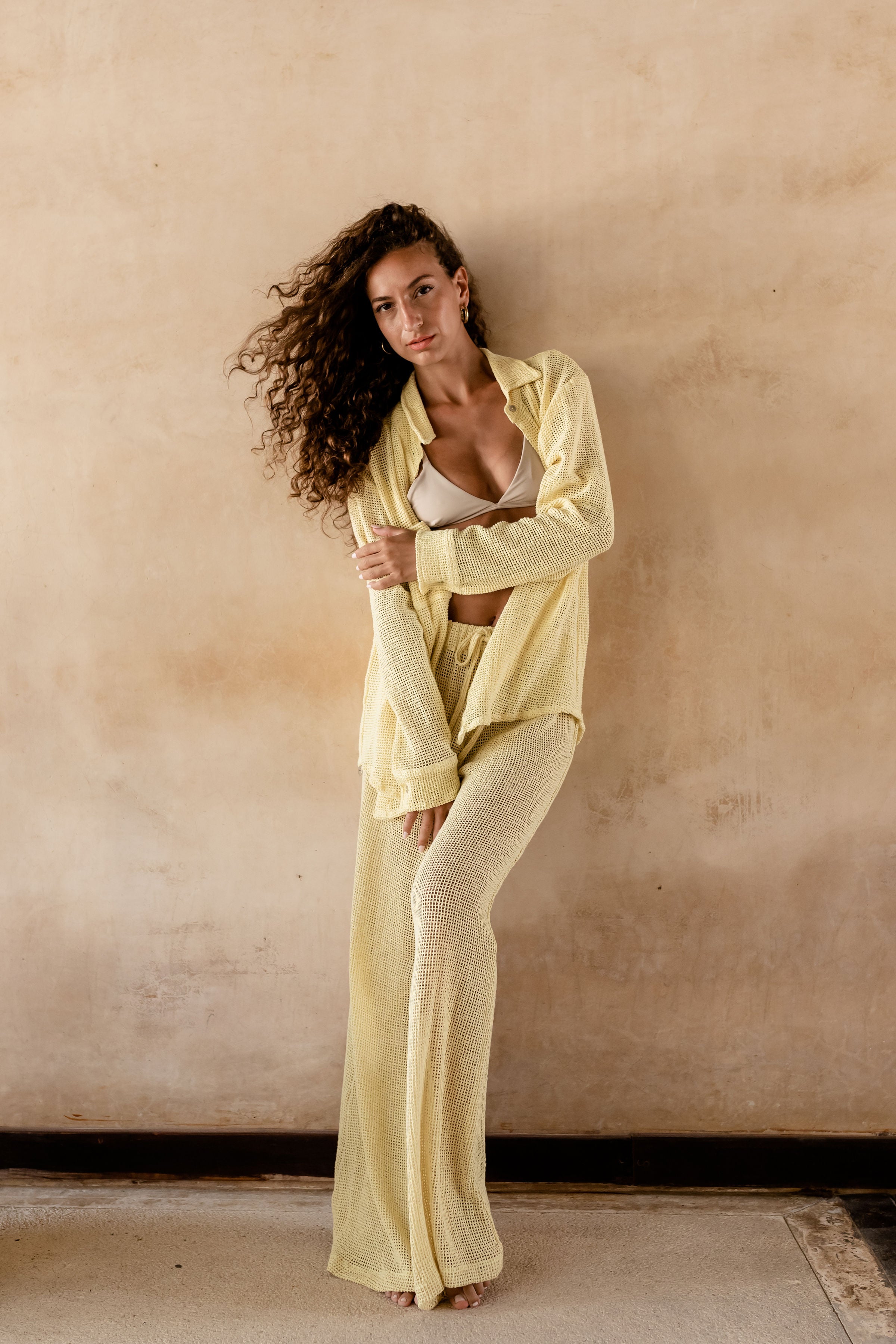 Pantalon Tanit de Red Largo Acampanado