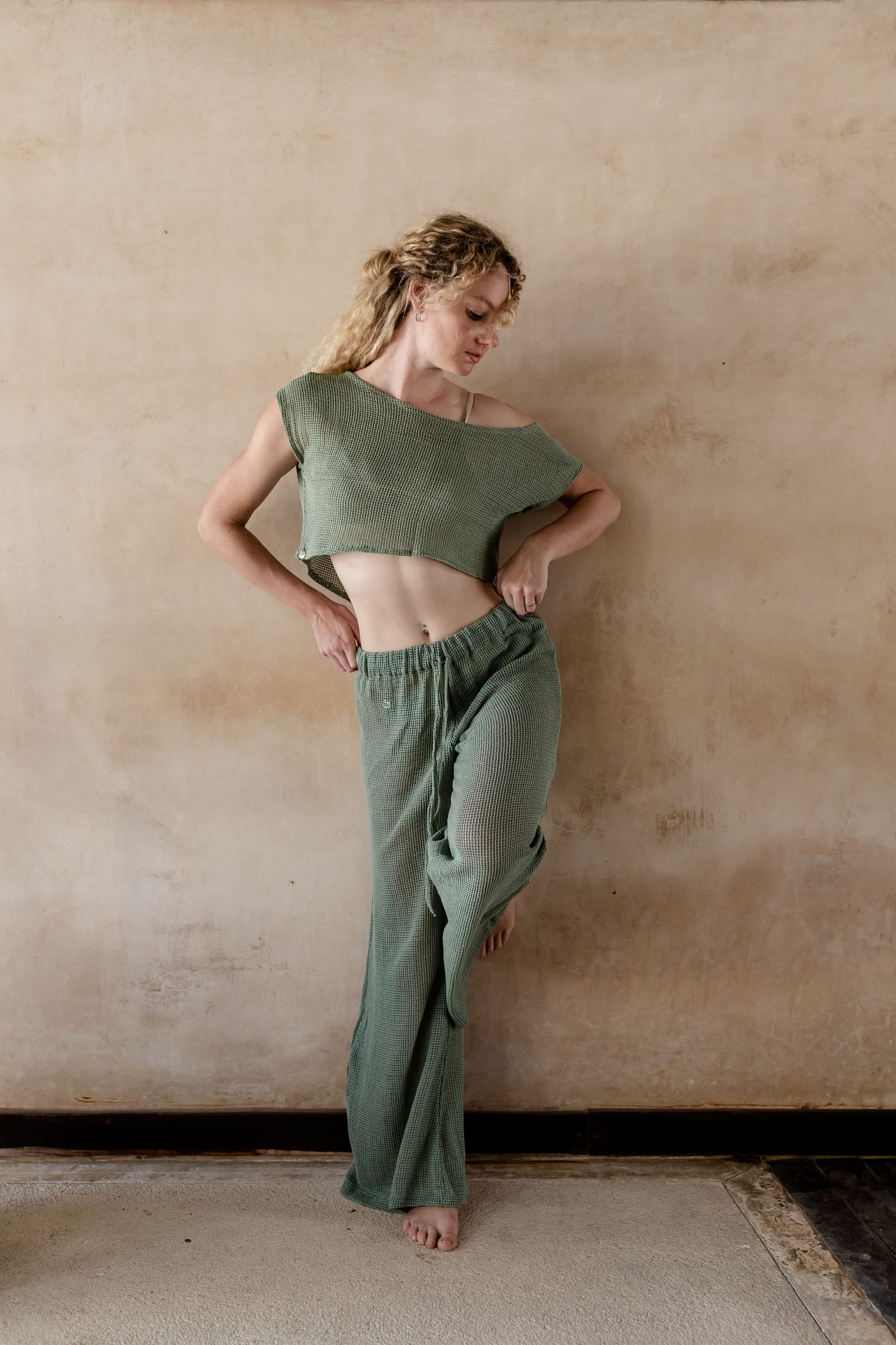 Pantalon Tanit de Red Largo Acampanado