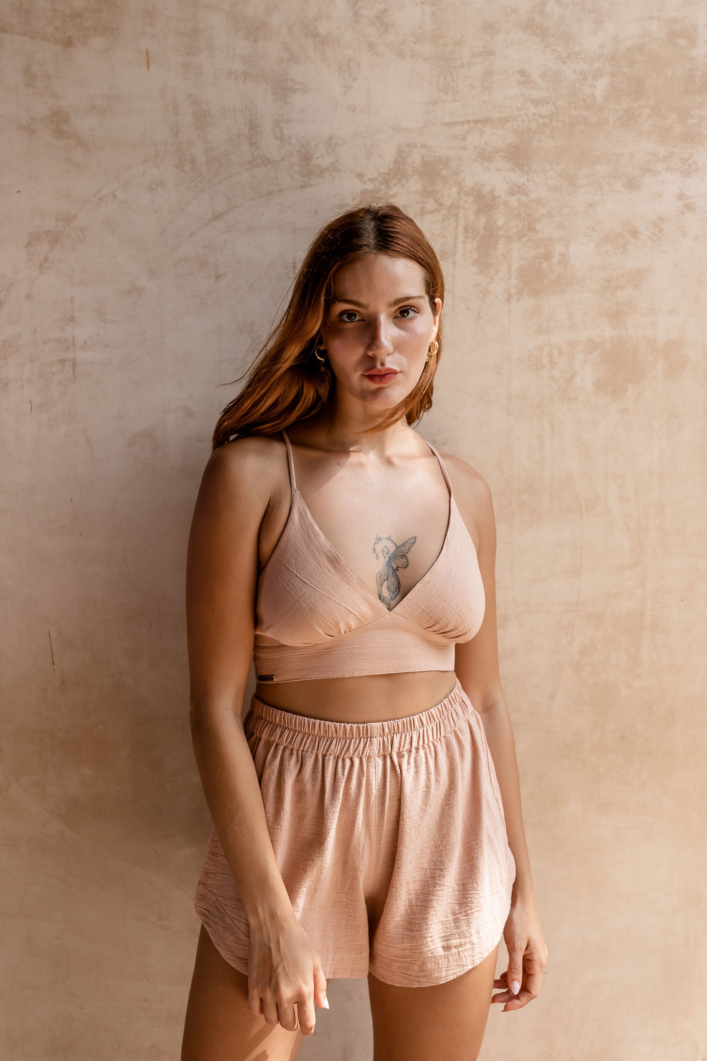 Top de Lino Hana Con Cintas Atras