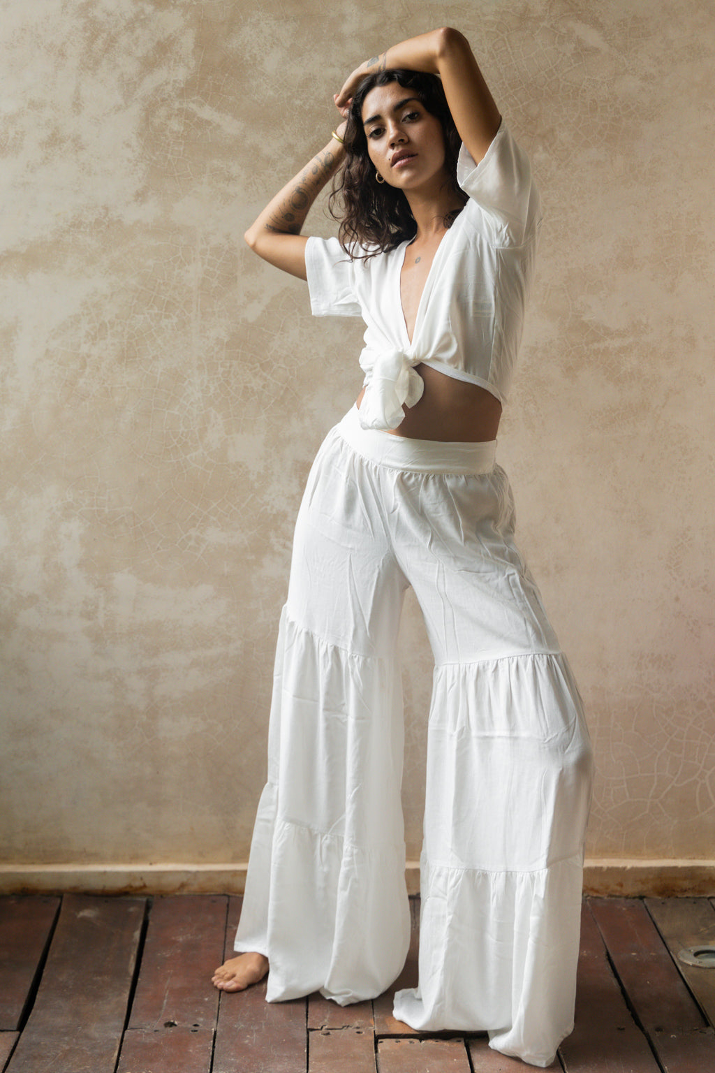 Bea Rayon Blouse with Short Sleeves