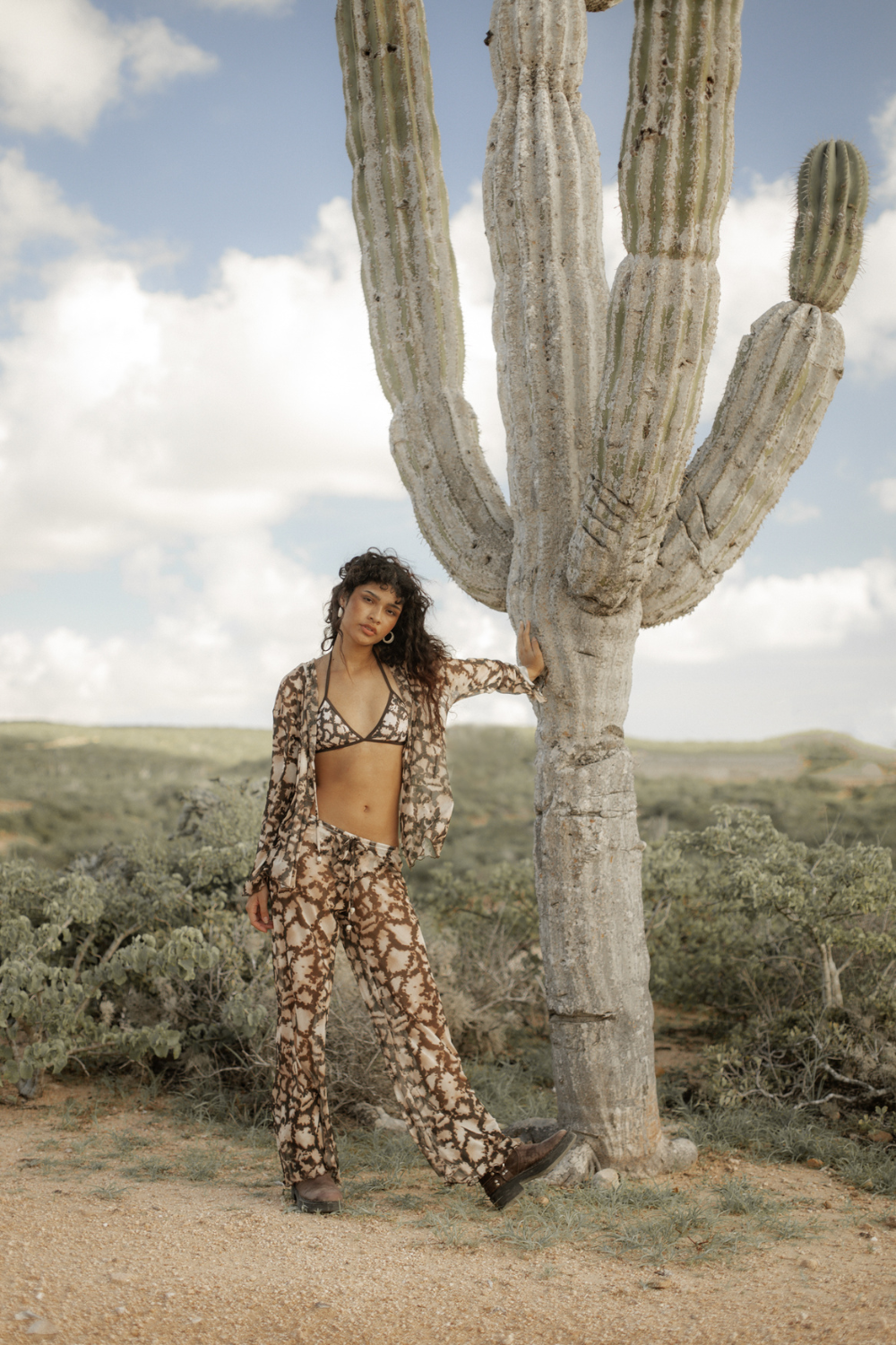 Kimono De Mesh Desierto Overesized Territorio