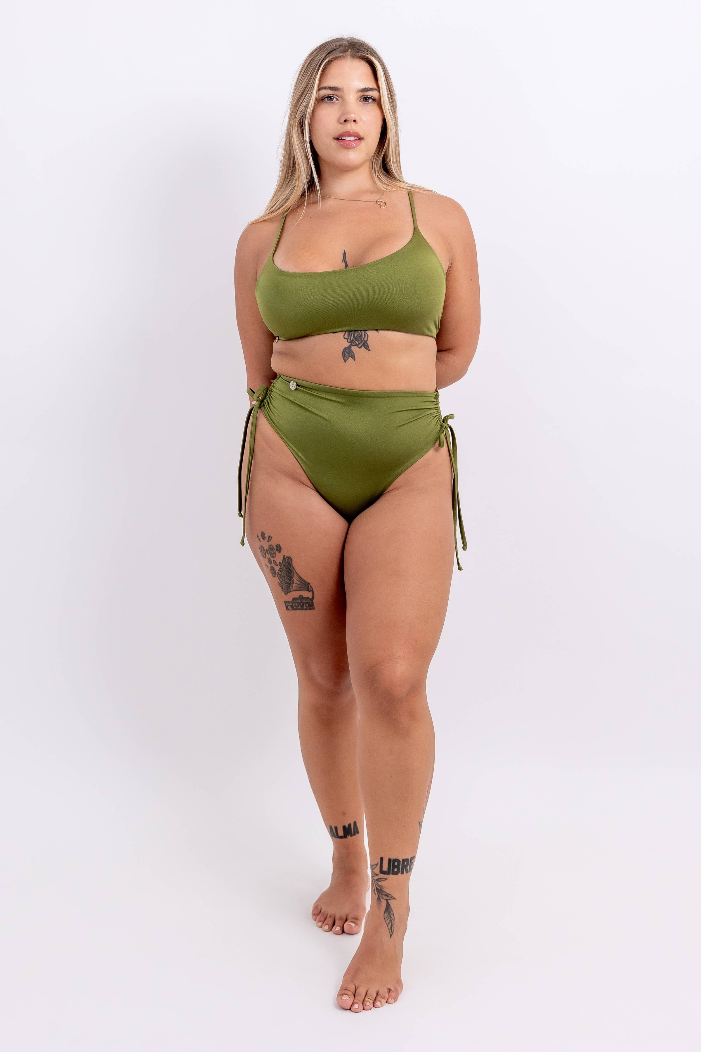 Bottom de Bikini Renata con Tiro Alto Sandmade