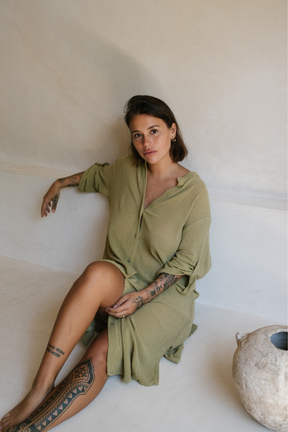 Long Chiffon Capri Shirt