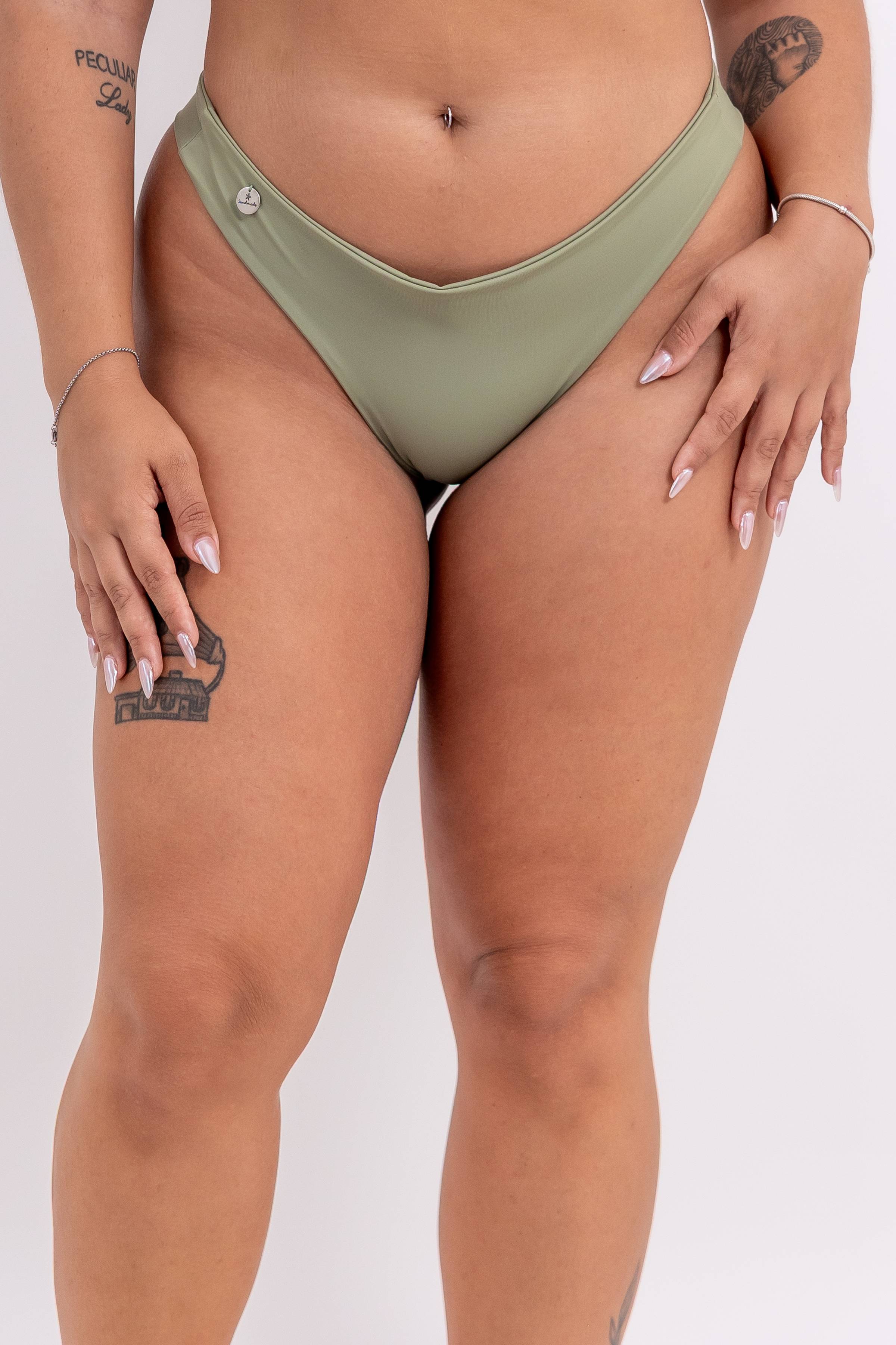 Bottom de Bikini Vianca con Tiro Alto Sandmade