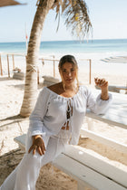 Blusa Amanecer de Algodón con Puños en Mangas