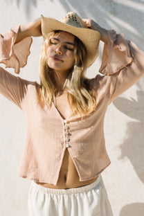 Lucia Chiffon Blouse with Loose Sleeves