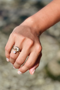 Gold-plated Shell Ring