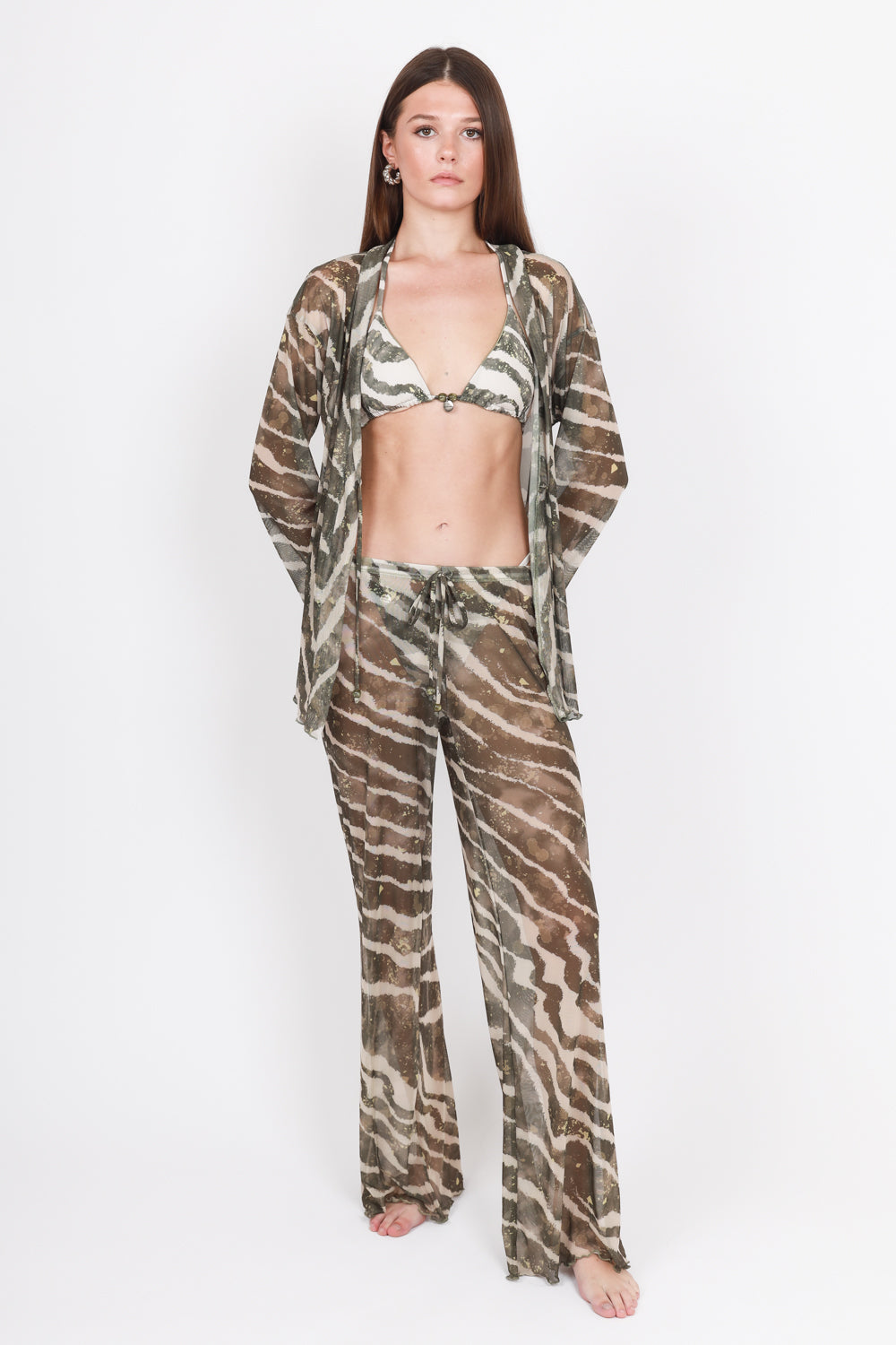 Kimono De Mesh Desierto Overesized Marea