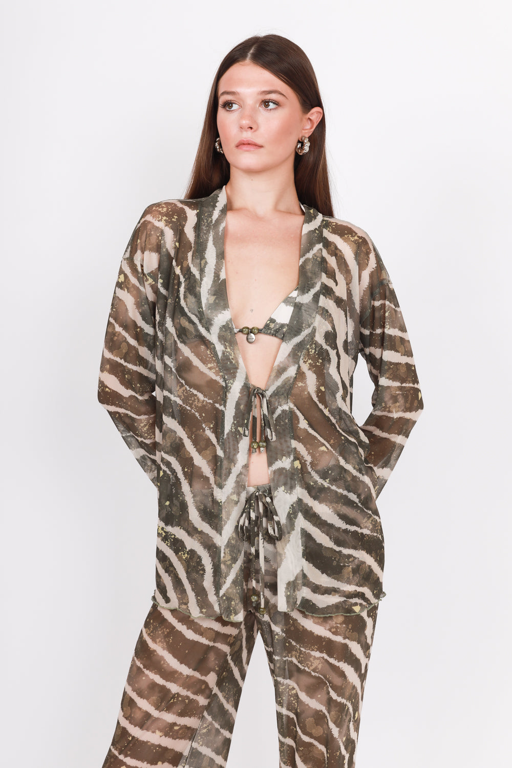 Kimono De Mesh Desierto Overesized Marea