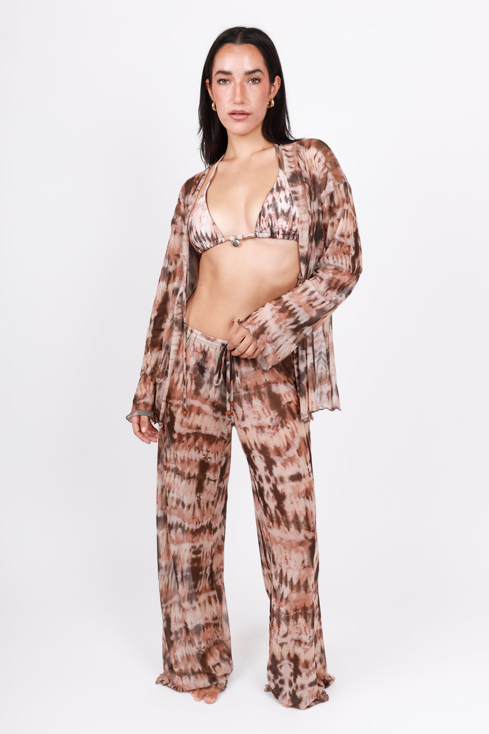 Kimono De Mesh Desierto Overesized Erosión