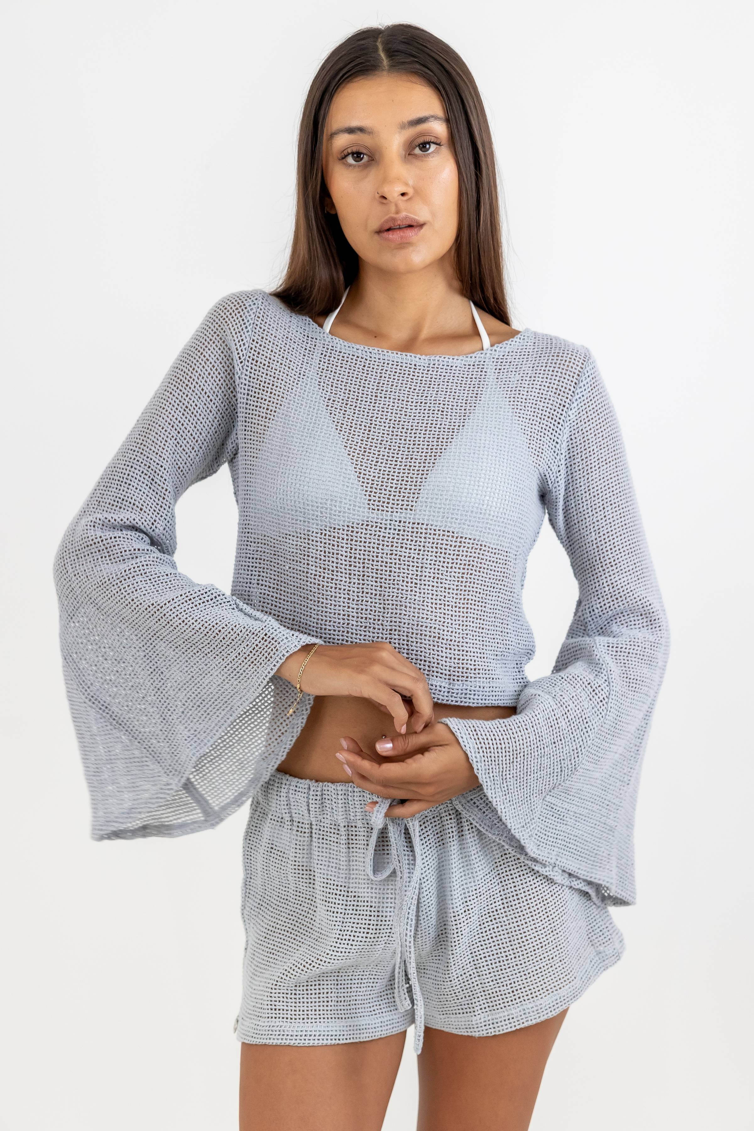 Blusa Alessa de Red con Manga Larga