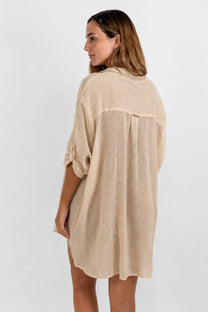 Oversize Style Linen Shirt Gala