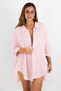 Oversize Style Linen Shirt Gala