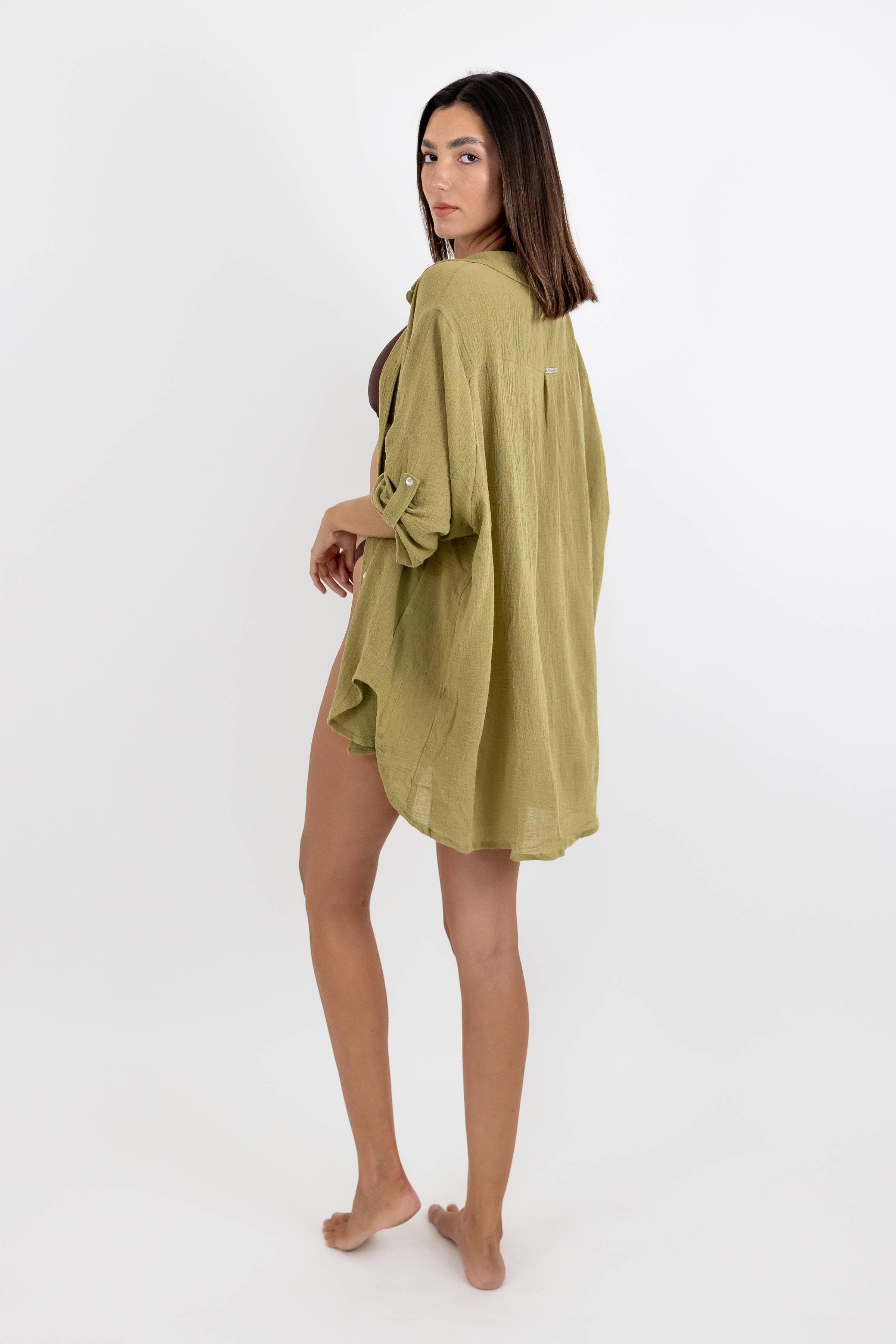 Camisa Gala de Gasa Estilo Oversize