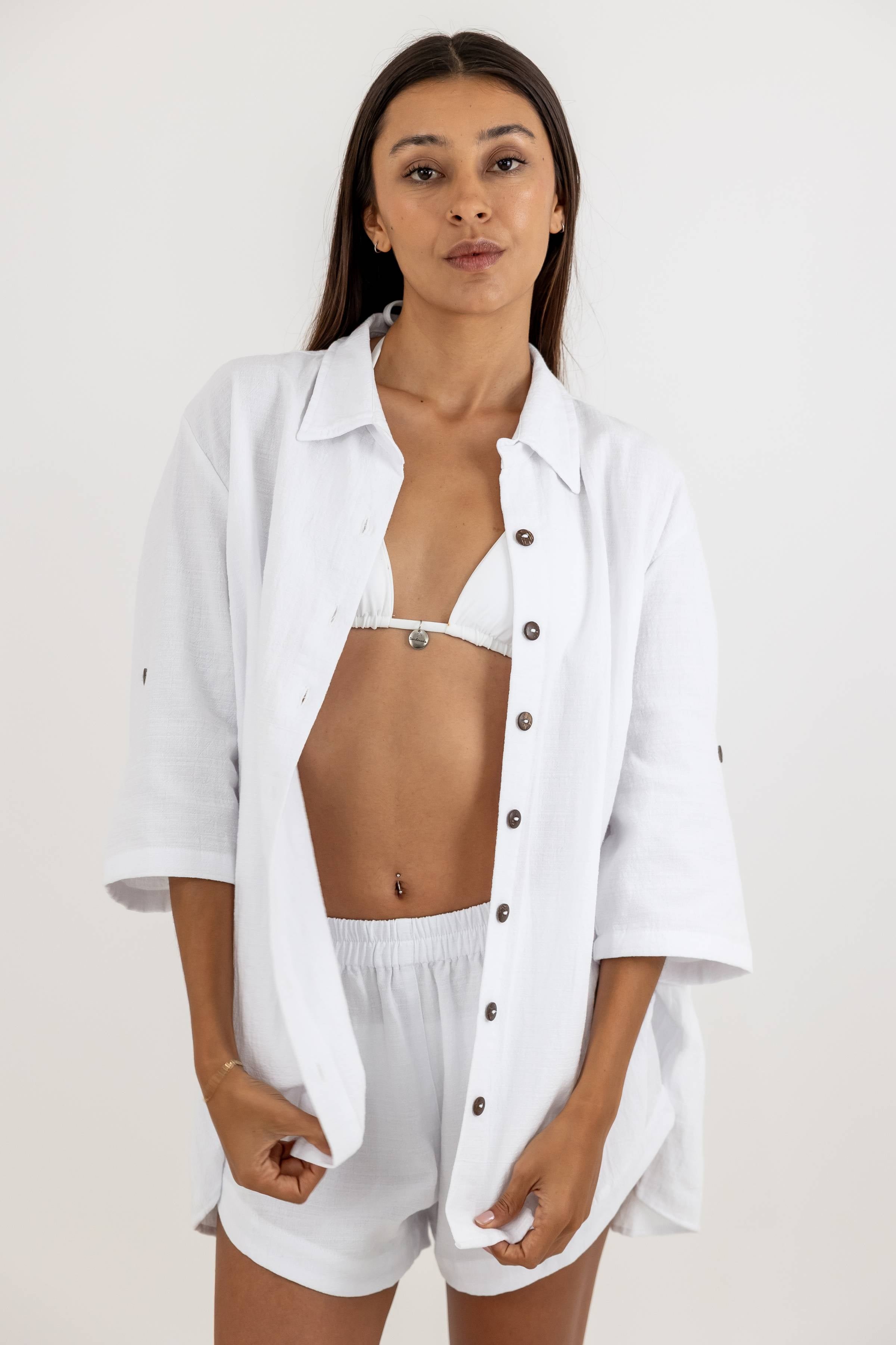 Oversize Style Linen Shirt Gala